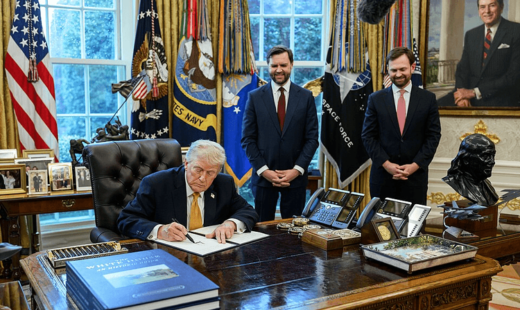 President Trump signs the Executive Order creating the Fraud Task Force