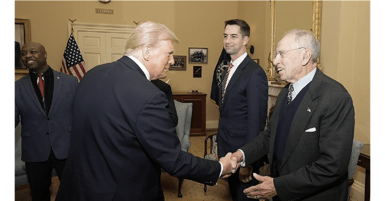 President Trump with Senator Chuck Grassley