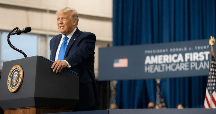 President Donald J. Trump delivers remarks on the America First Healthcare Plan Thursday, Sept. 24, 2020
