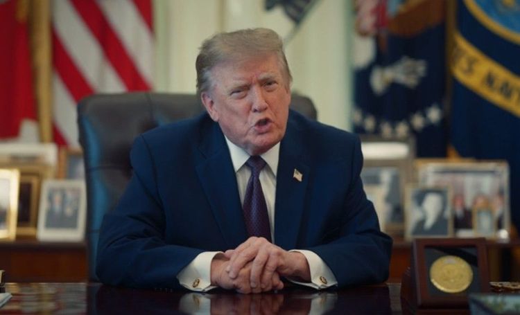 Screenshot from President Trump's video calling for mandatory minimums for fraudsters.