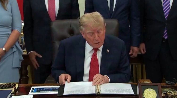 Trump speaks to the press at the GENEROUS — Generating Cost Reductions for U.S. Medicaid event. Image: Screenshot from the @RapidResponse47 X page.