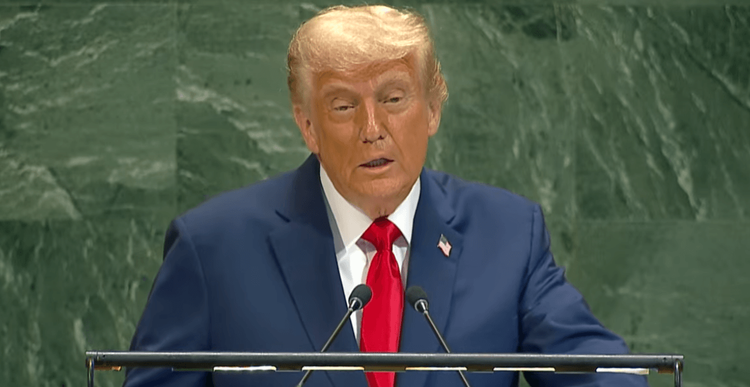 President Trump addresses the UN on September 23, 2025