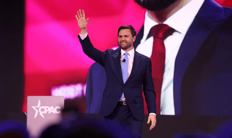 JD Vance at last year's (2025) CPAC.