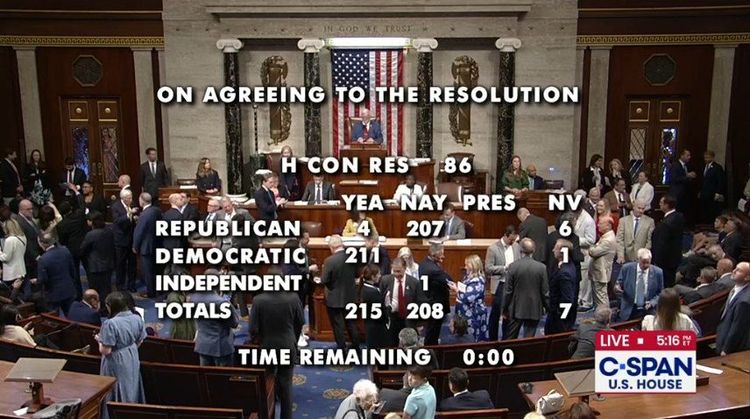 House Passes Symbolic War Powers Resolution Targeting Iran Conflict