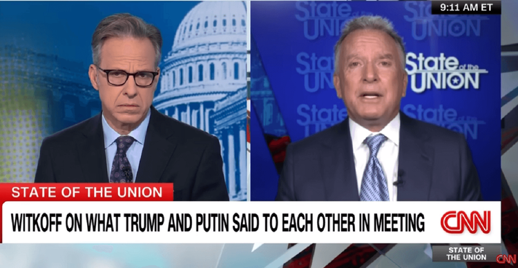 Screenshot of Witkoff on CNN