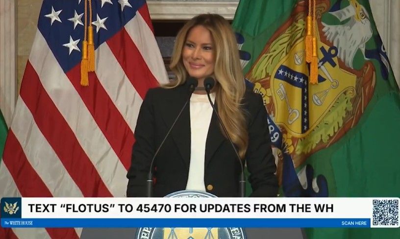 Screenshot from video posted on the @FLOTUS X account.