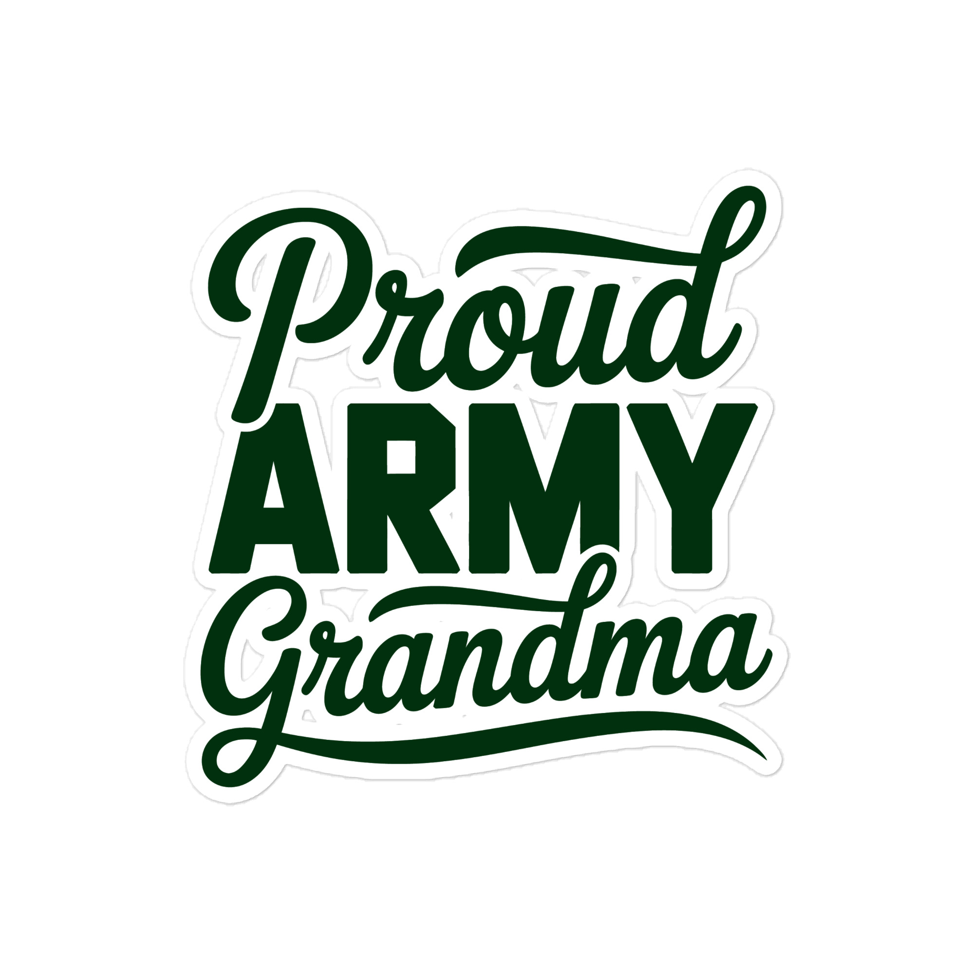 Proud Army Grandma - Die-cut sticker view 2