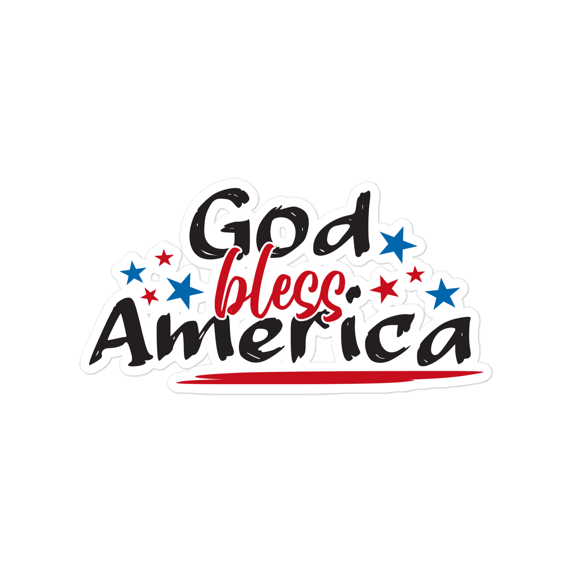 God Bless America - Die-cut sticker view 2