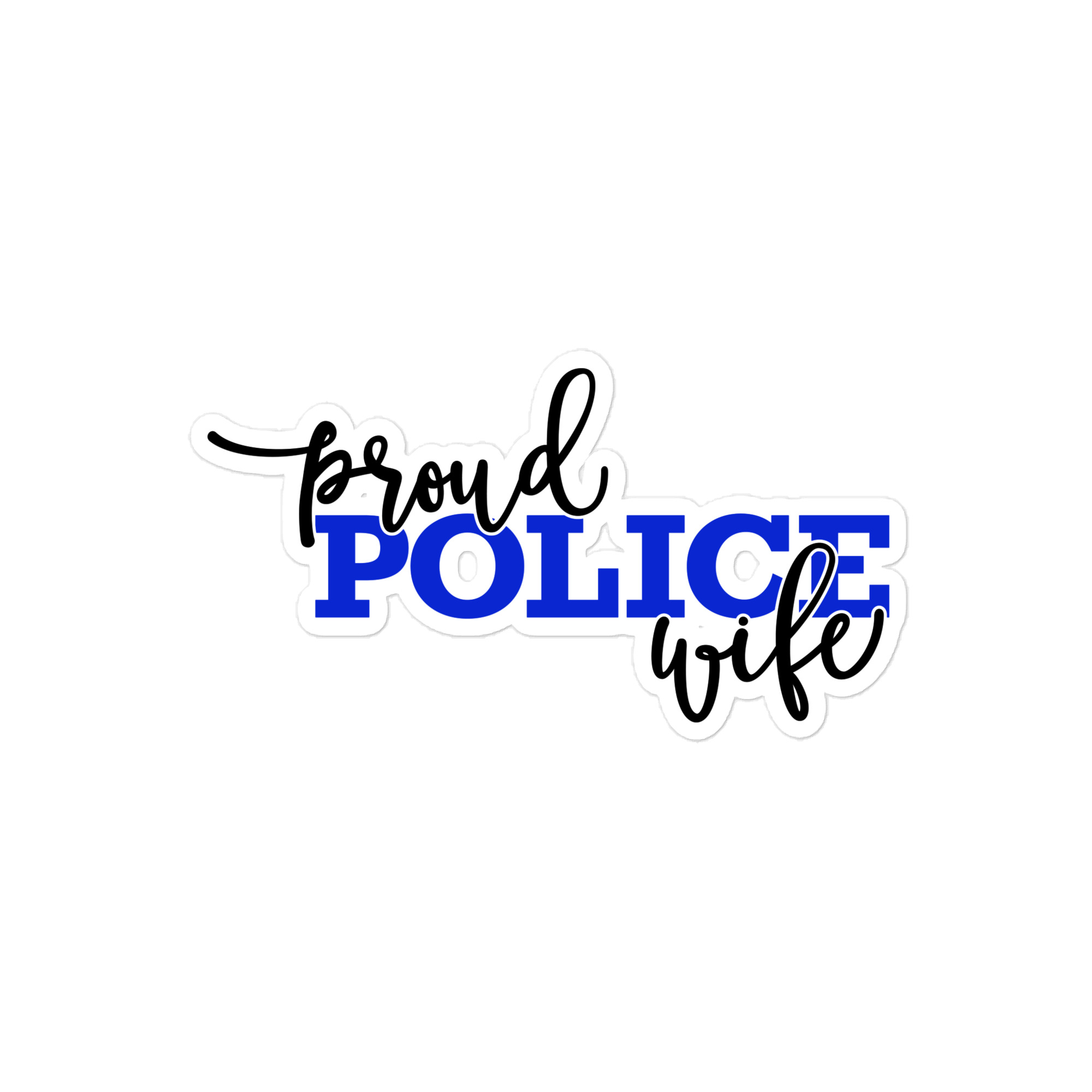 Proud Police Wife - Die-cut sticker view 2