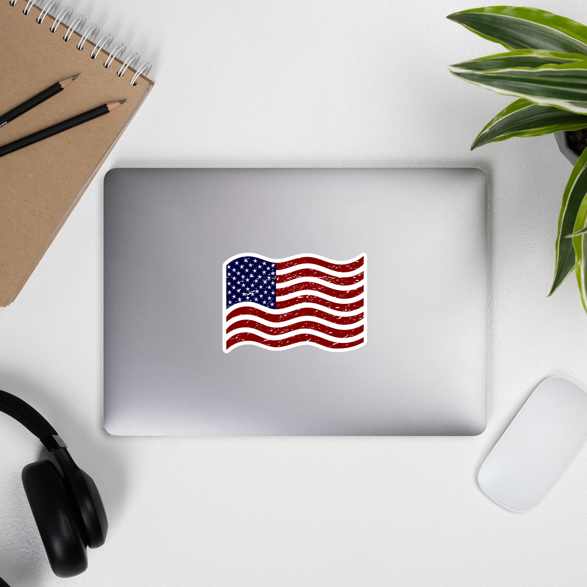 Wavy American Flag - Die-cut sticker