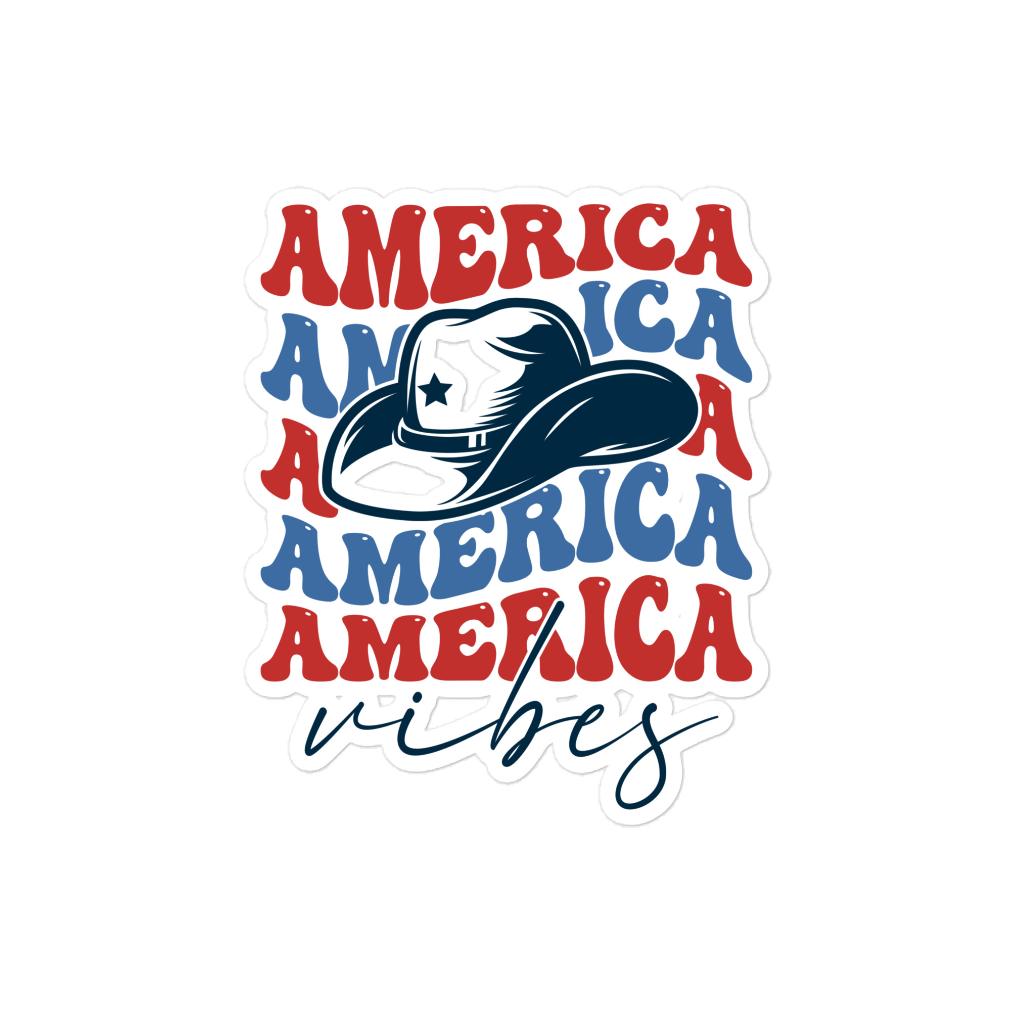 America Vibes - Die-cut sticker view 2