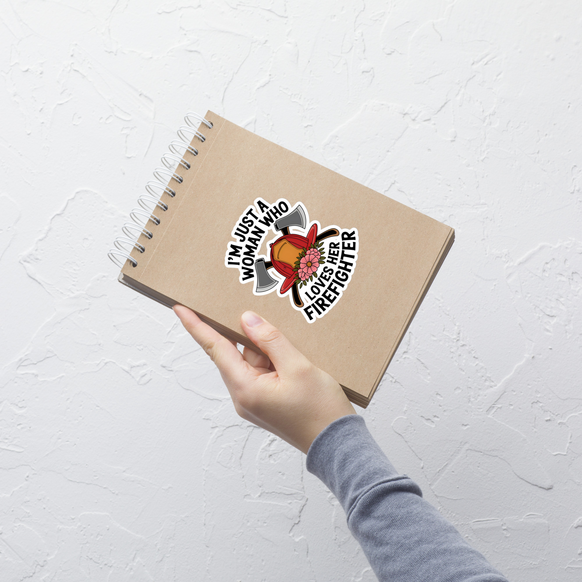  Just A Woman Who Loves Her Firefighter - Die-cut sticker view 3