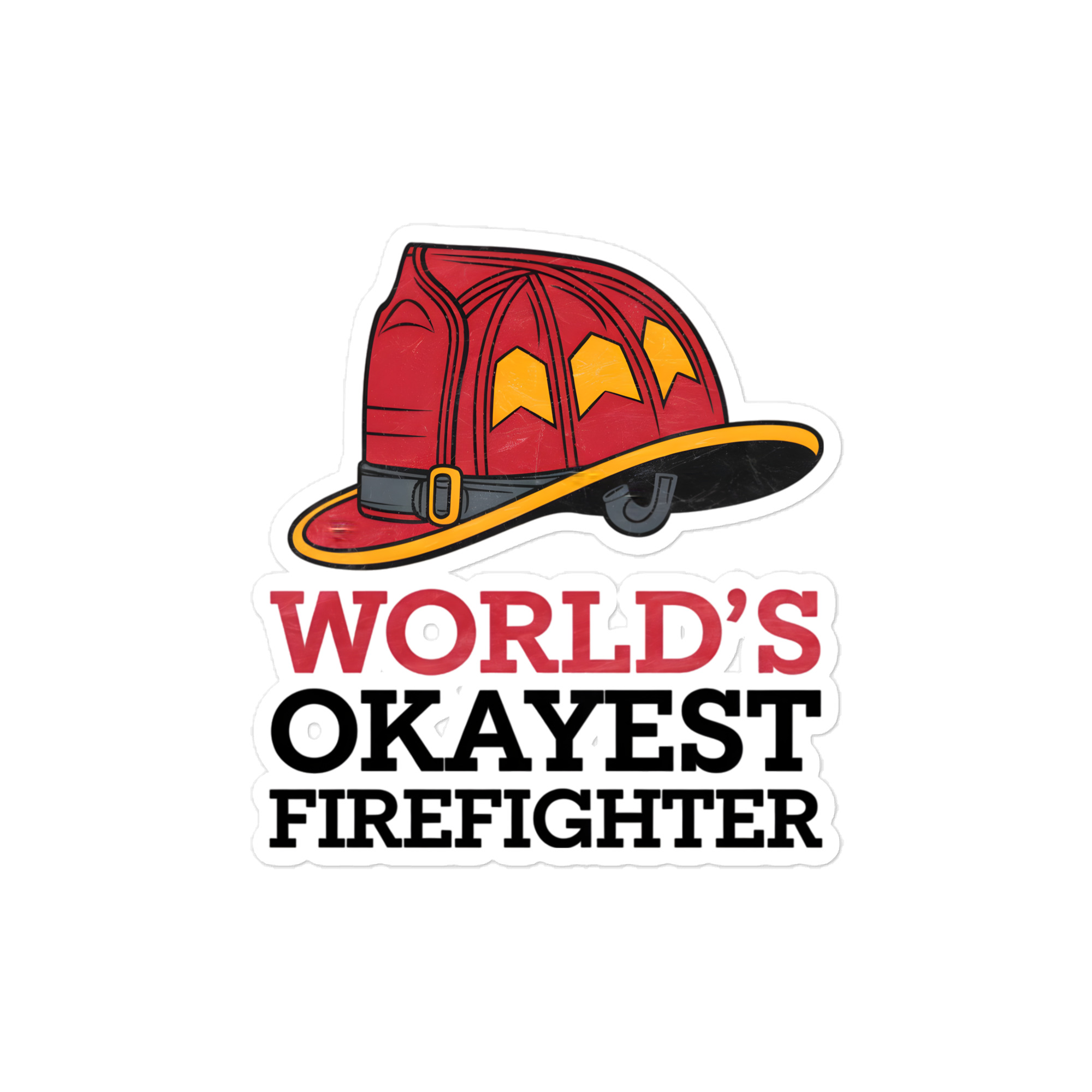World's Okayest Firefighter - Die-cut sticker view 2