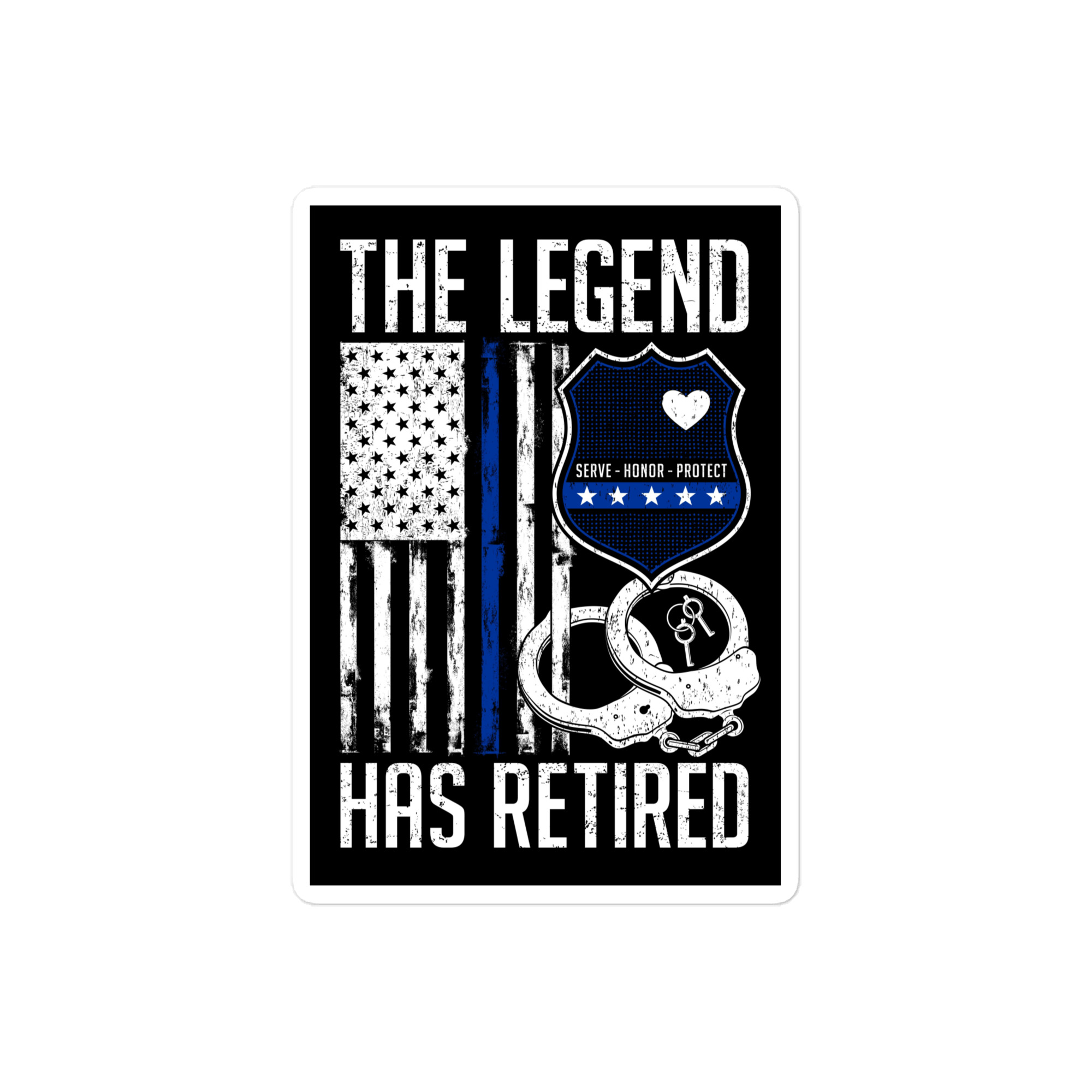 The Legend Has Retired - Die-cut sticker view 2