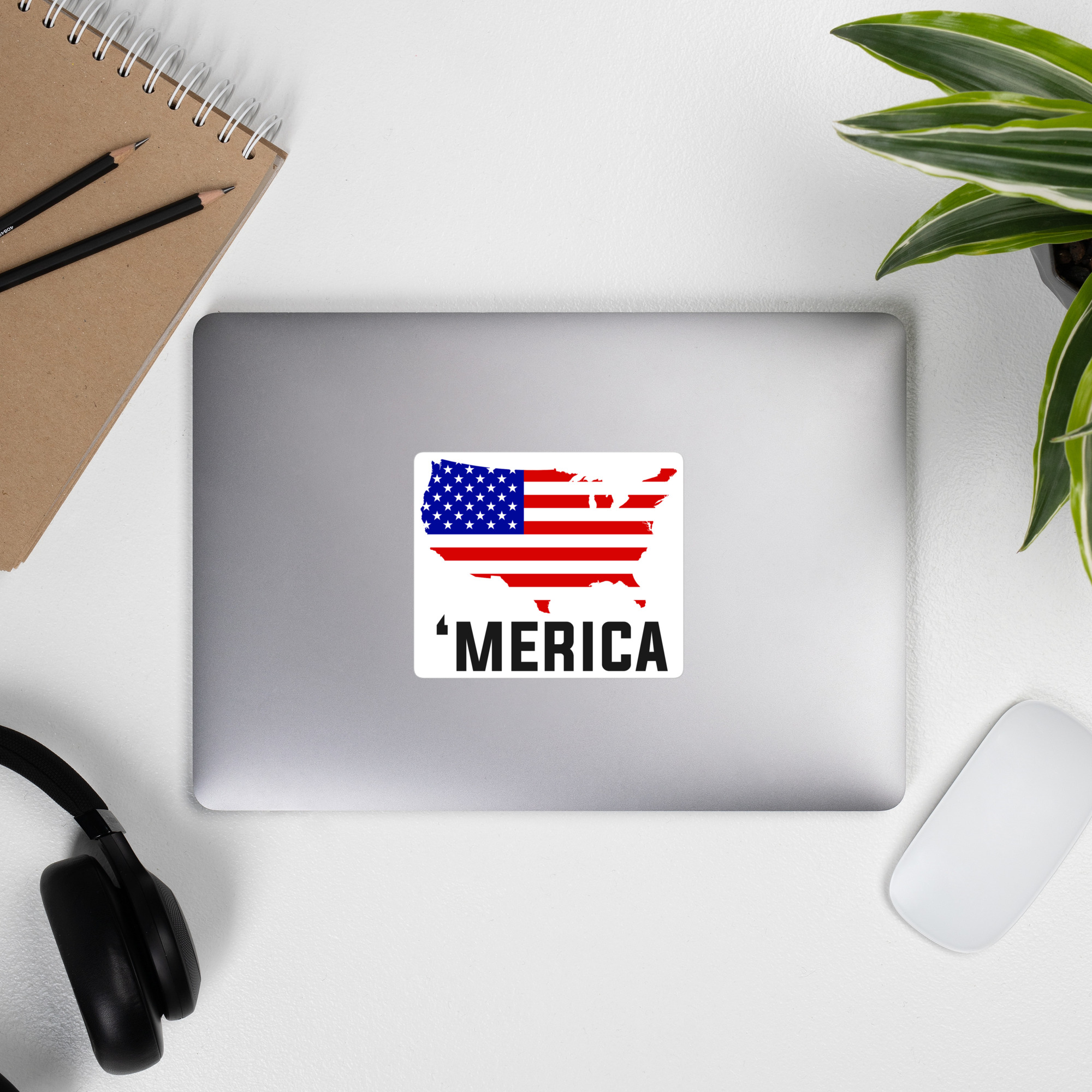  'Merica Flag Map - Die-cut sticker
