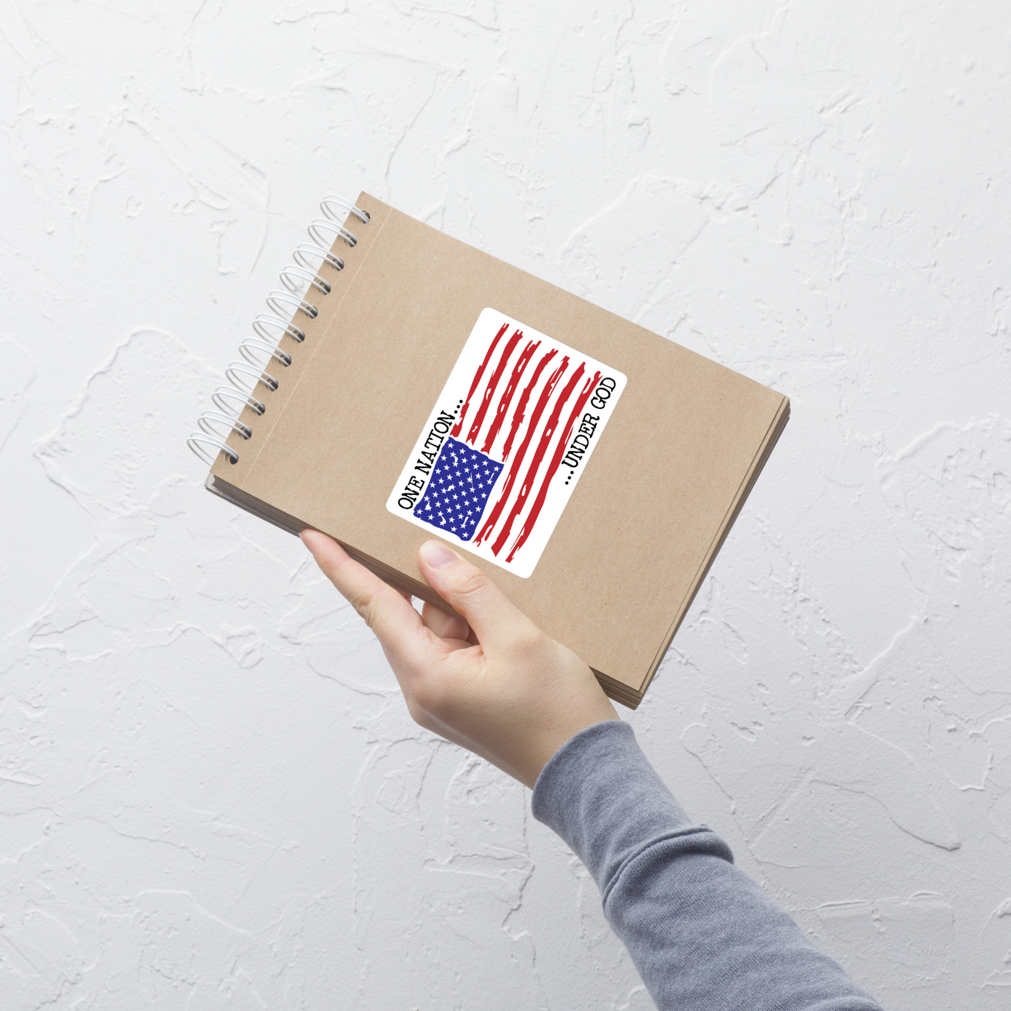  One Nation Under God Flag - Die-cut sticker view 3
