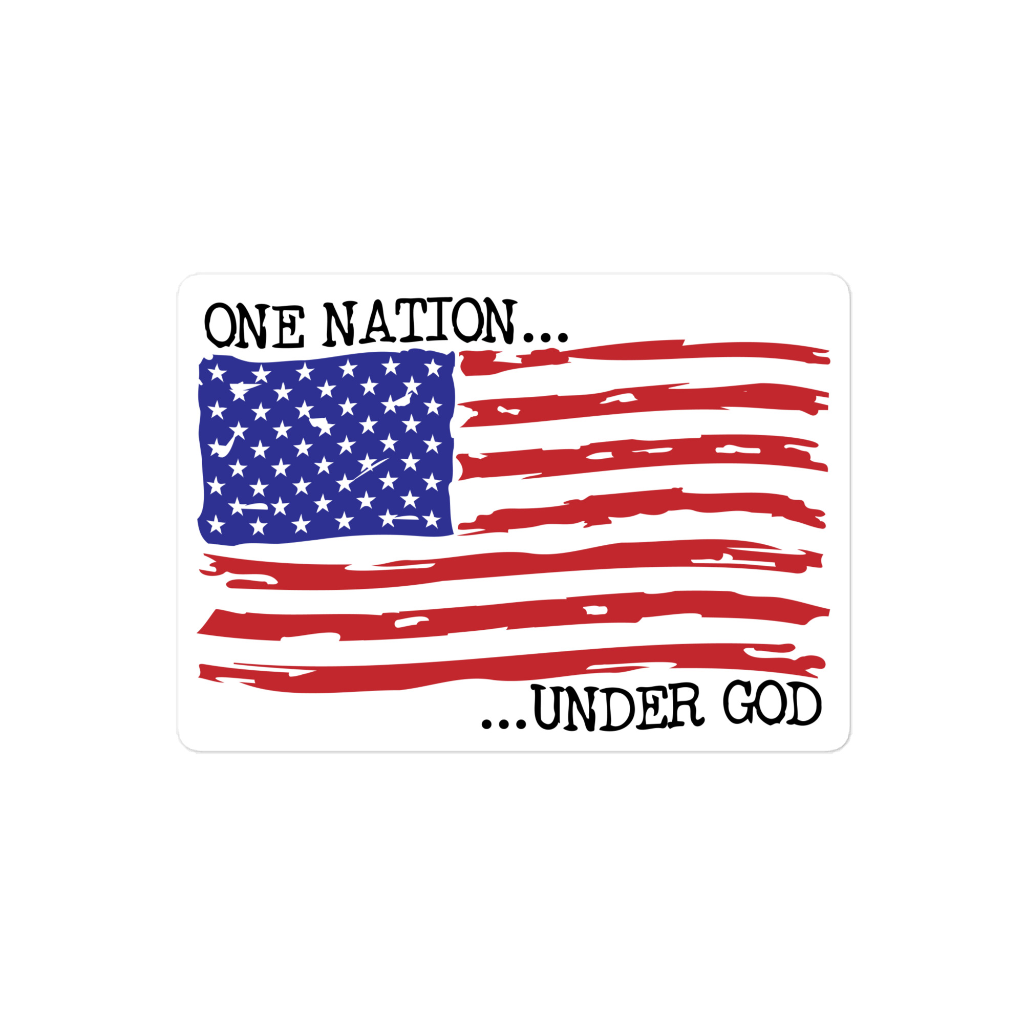  One Nation Under God Flag - Die-cut sticker view 2