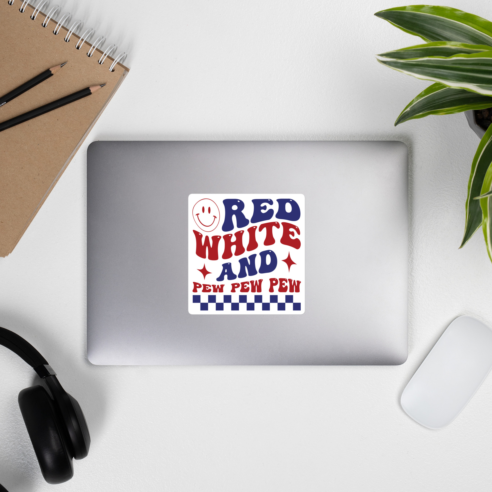 Red White And Pew - Die-cut sticker