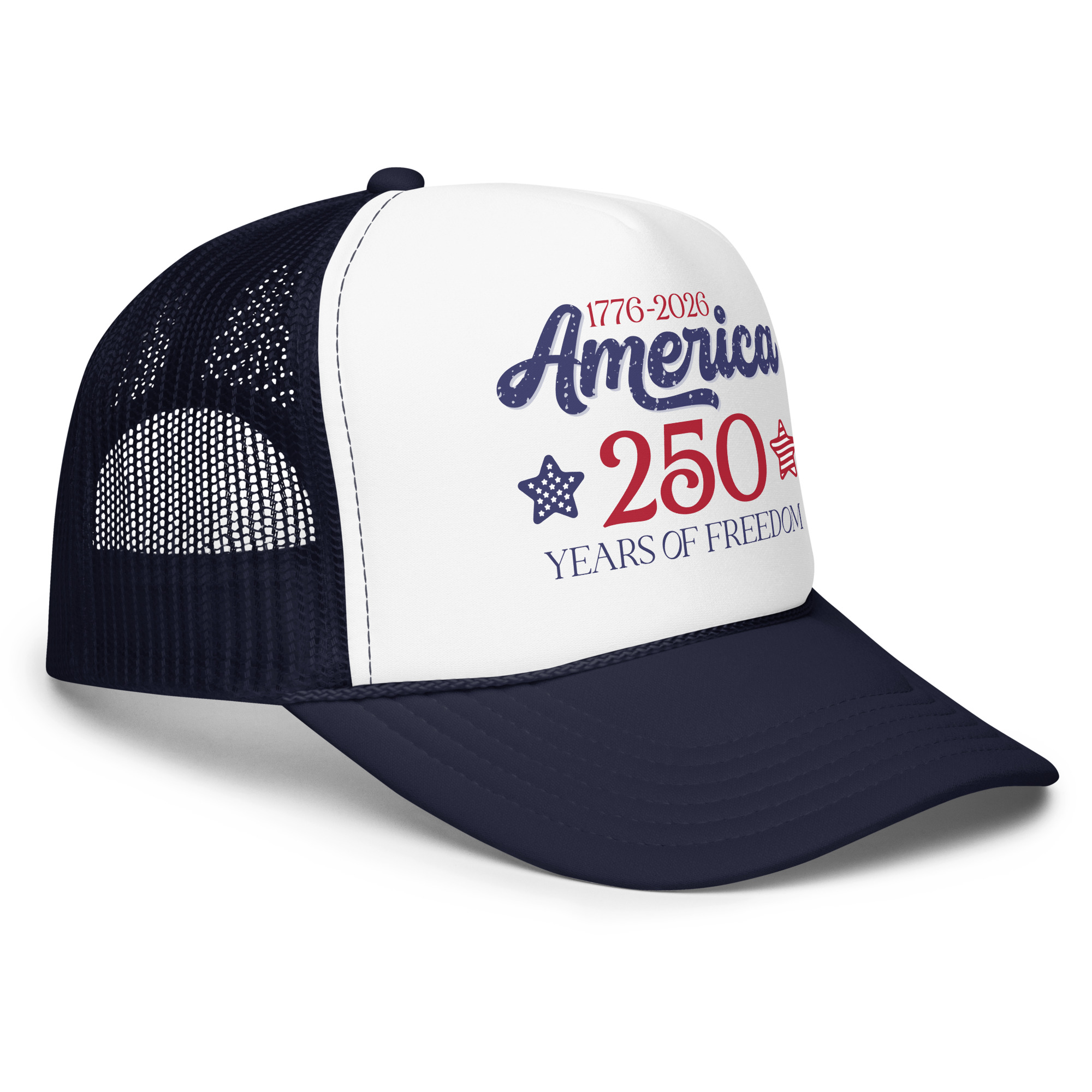 America 250 Years Of Freedom 1 Trucker hat view 2