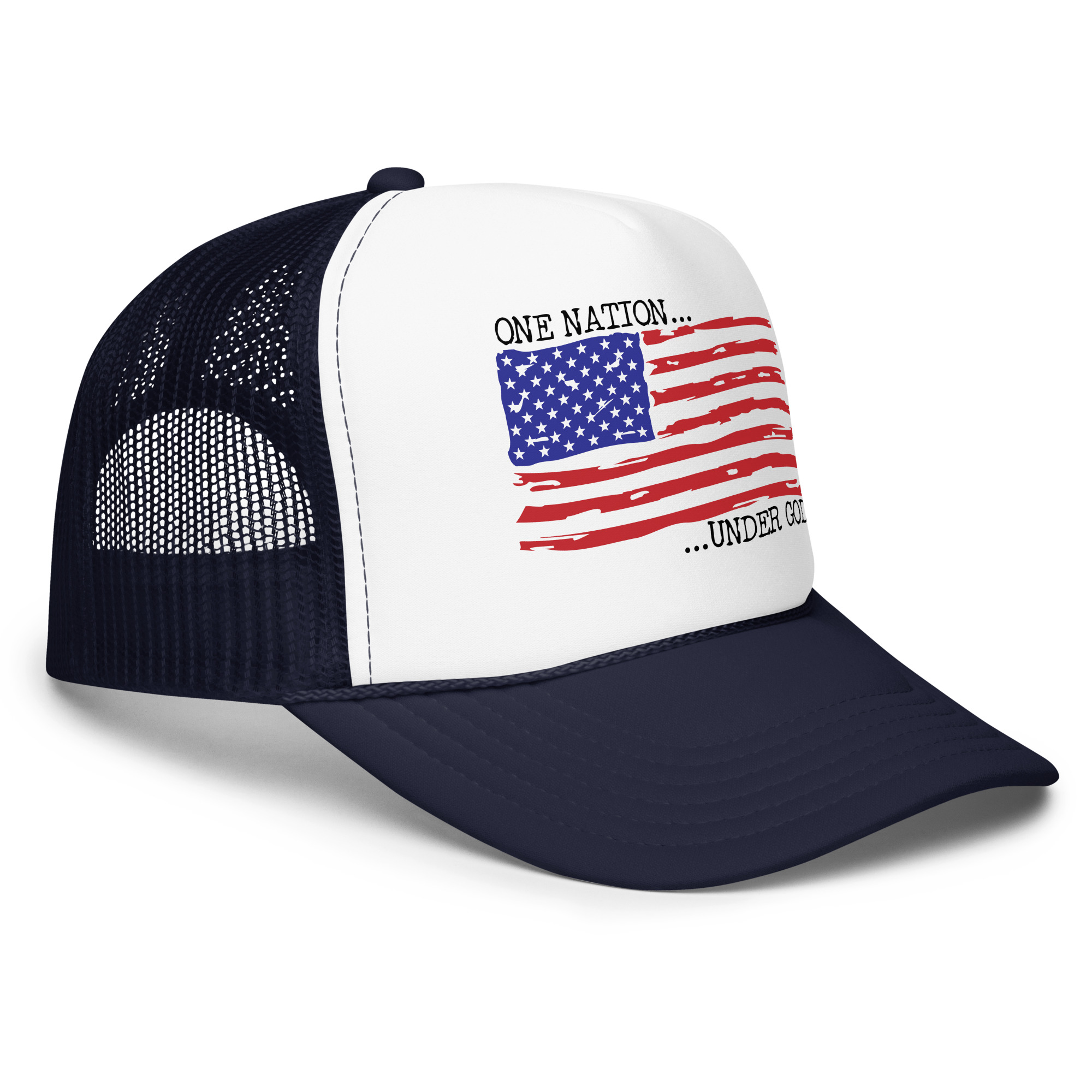 One Nation Under God - Trucker hat view 2