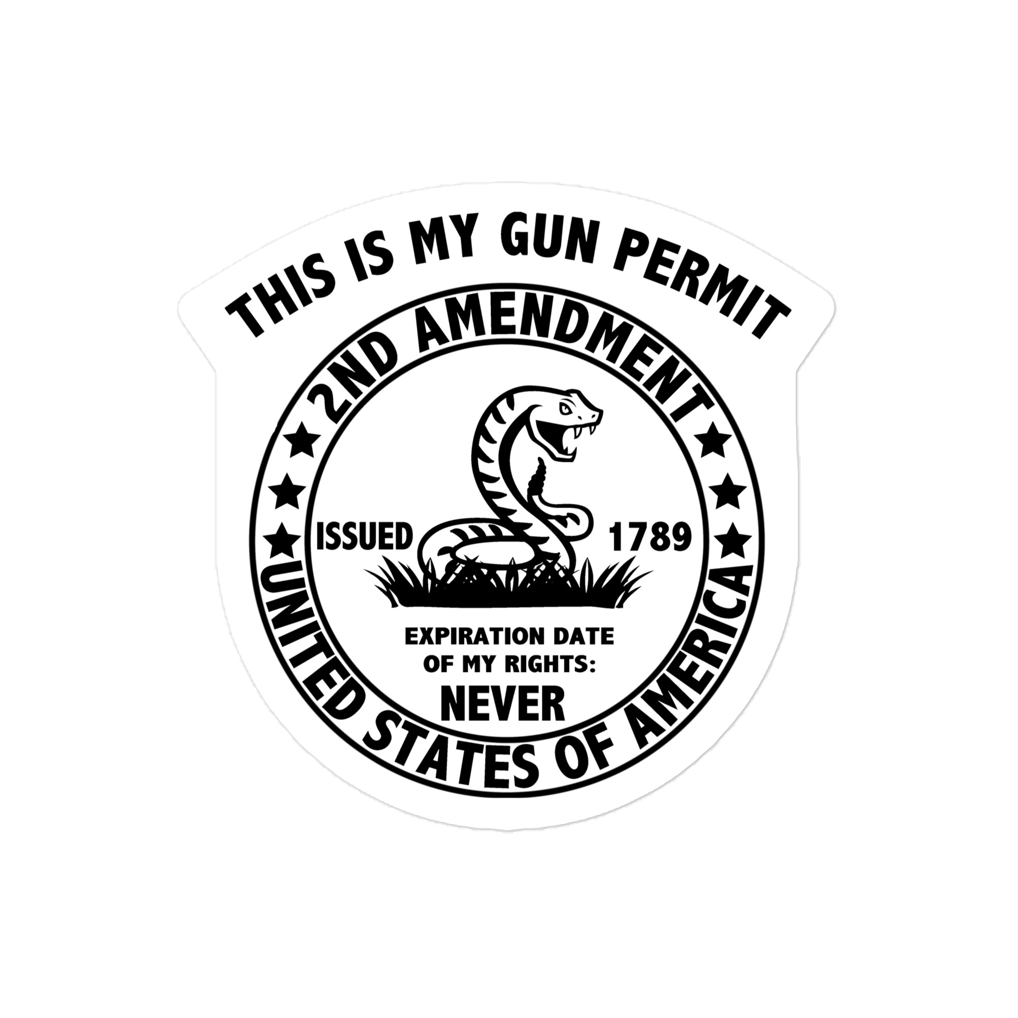  This Is My Gun Permit 2A - Die-cut sticker view 2