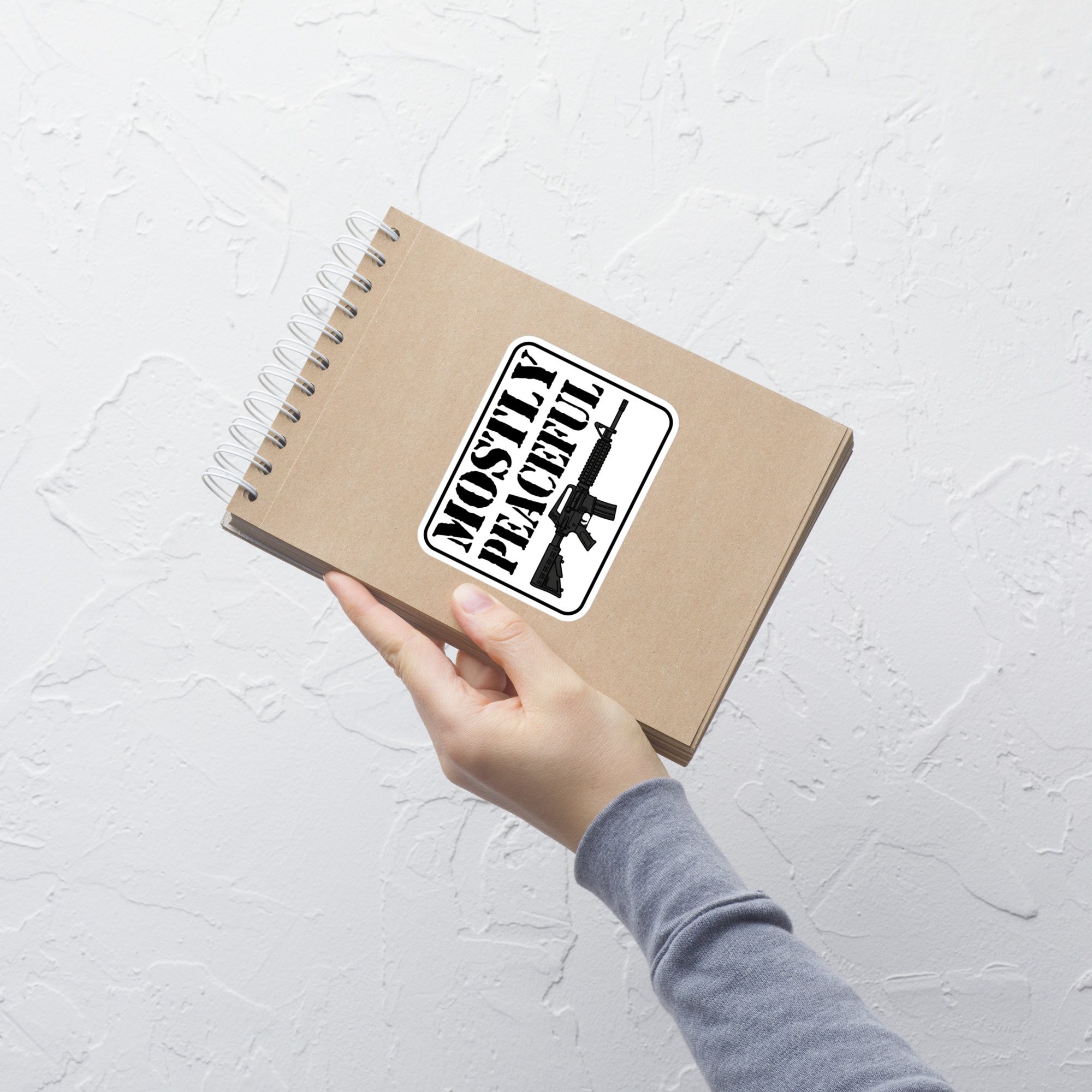 Mostly Peaceful - Die-cut sticker view 3