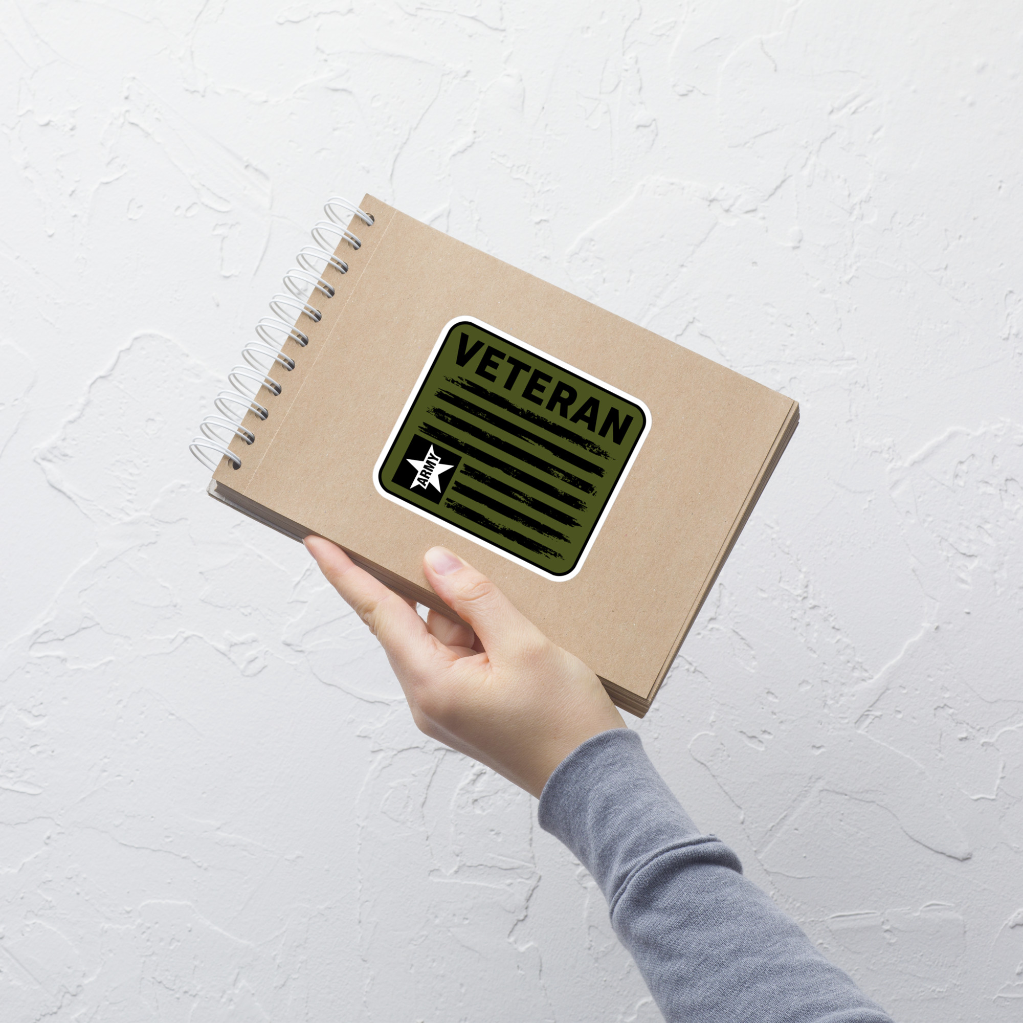 Army Veteran Green - Die-cut sticker view 3