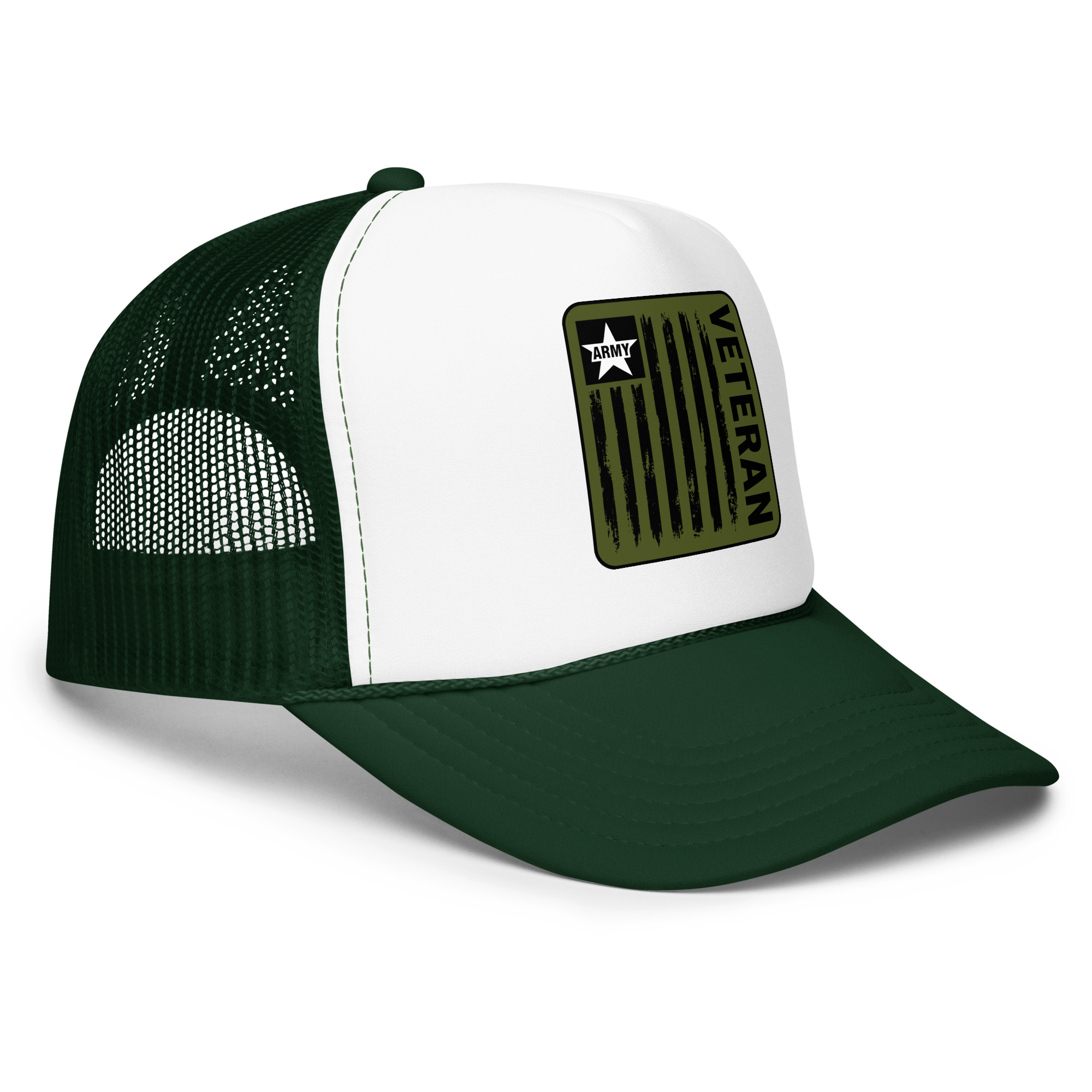 Army Veteran Flag - Trucker hat view 2