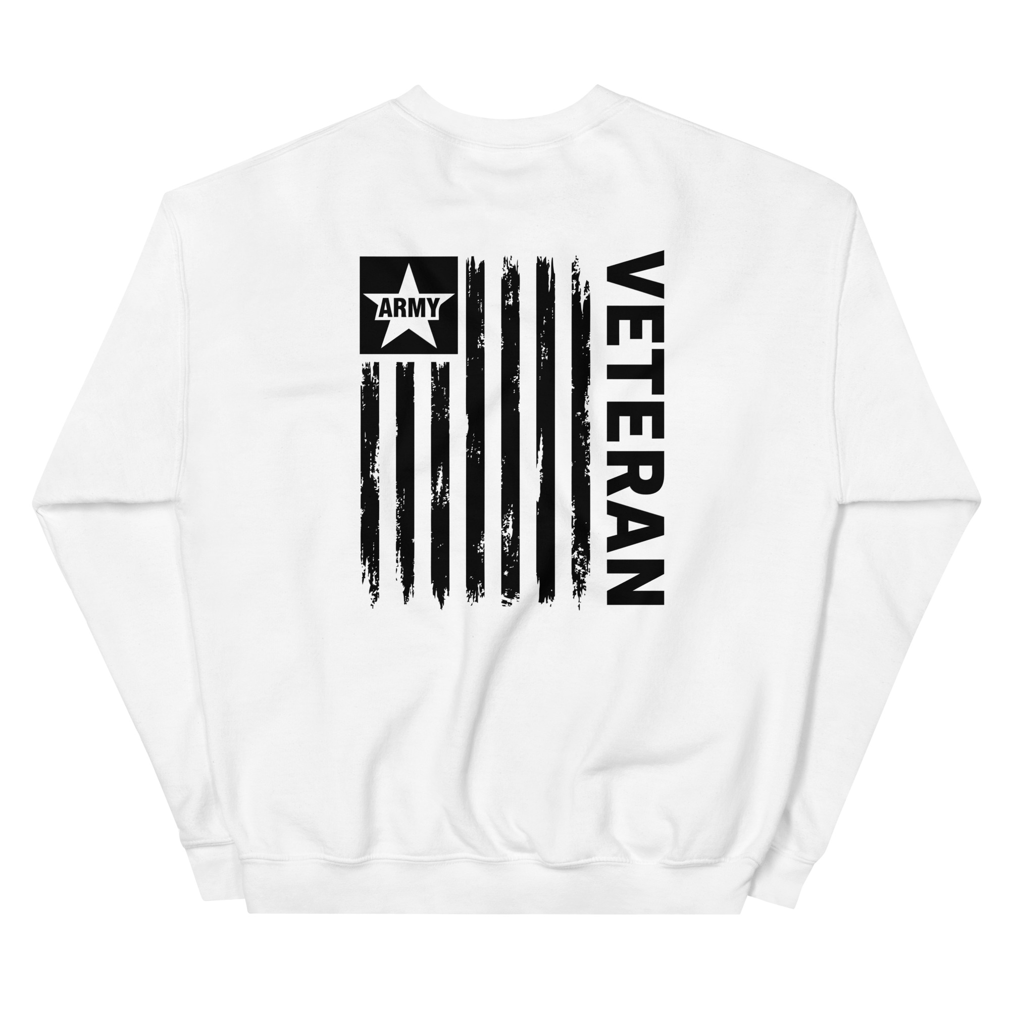 Army Veteran Flag - Unisex Sweatshirt (Back Print)