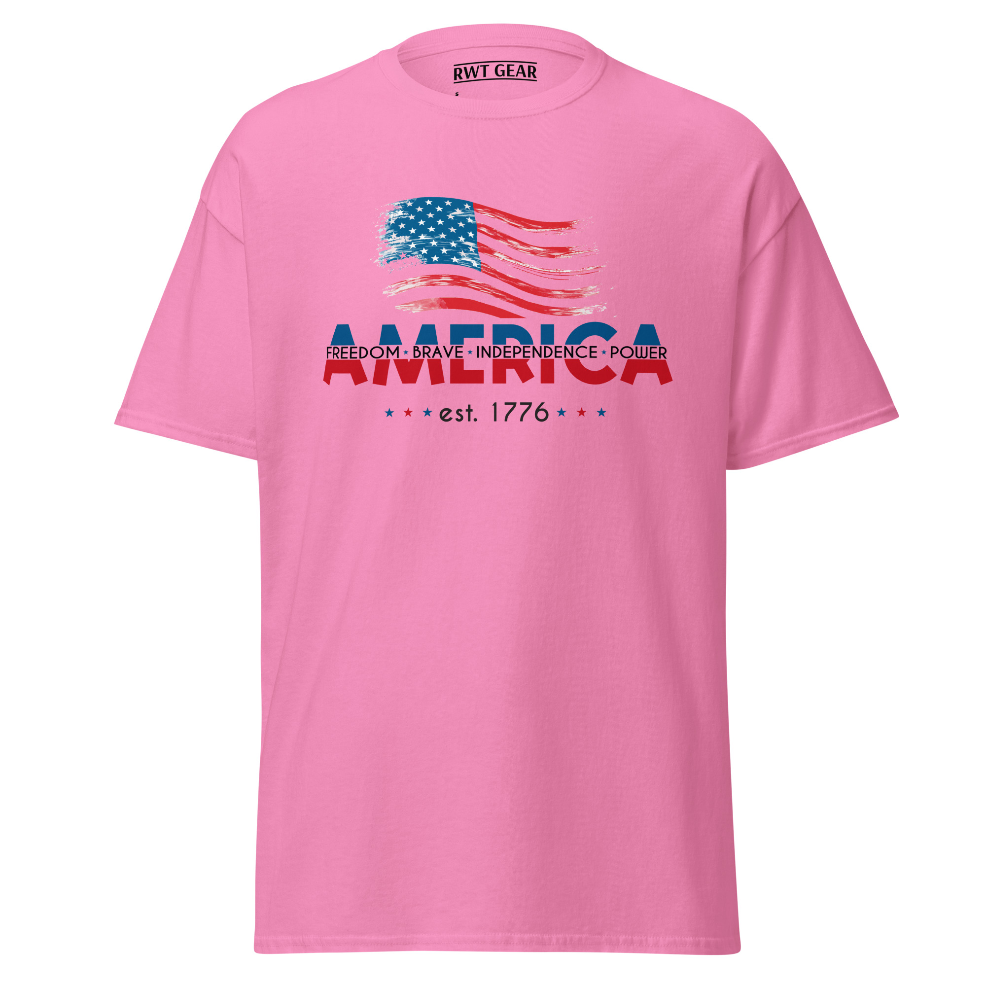 America Freedom Brave Independence Power - Graphic Tee