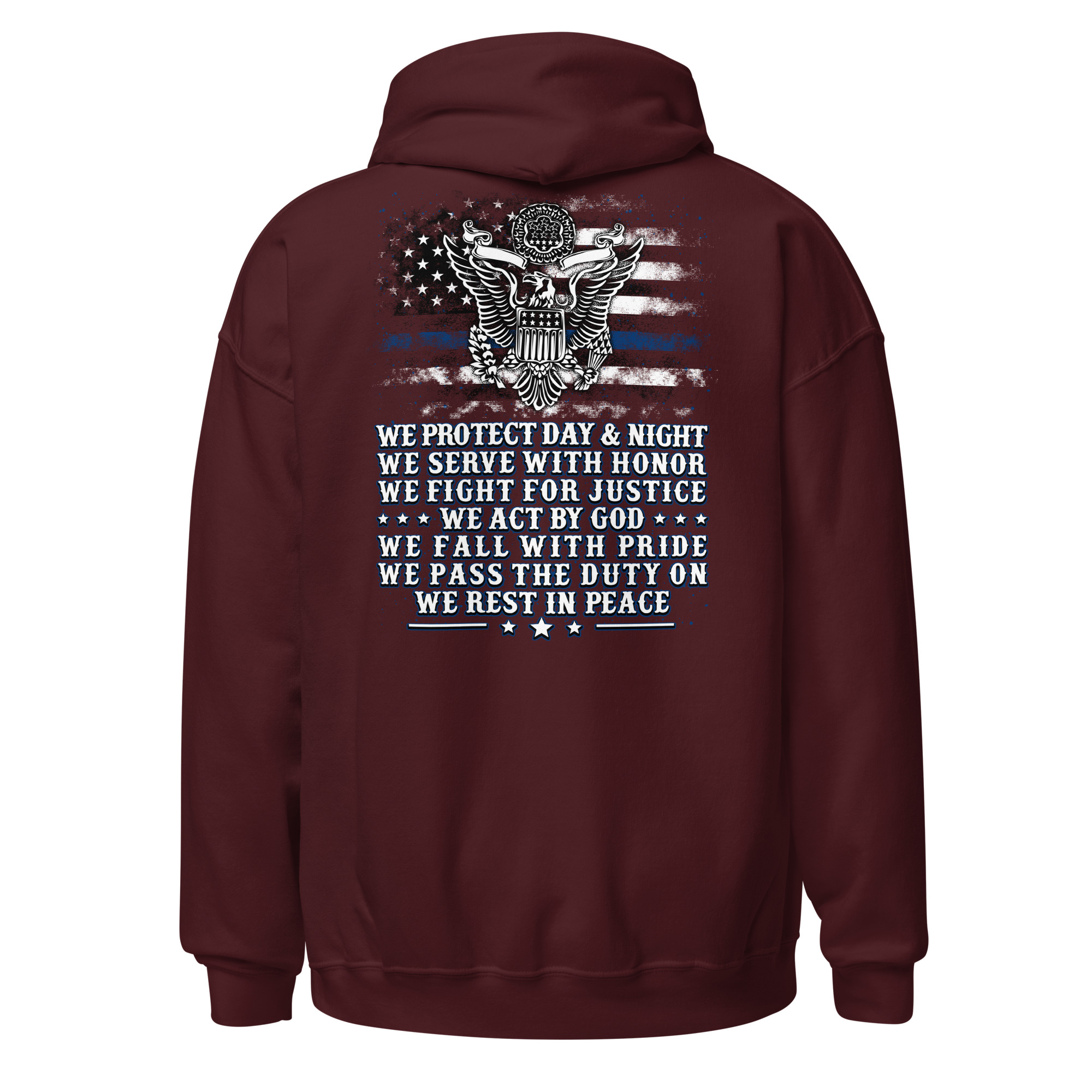 We Protect Day And Night - Unisex Hoodie (Back Print)