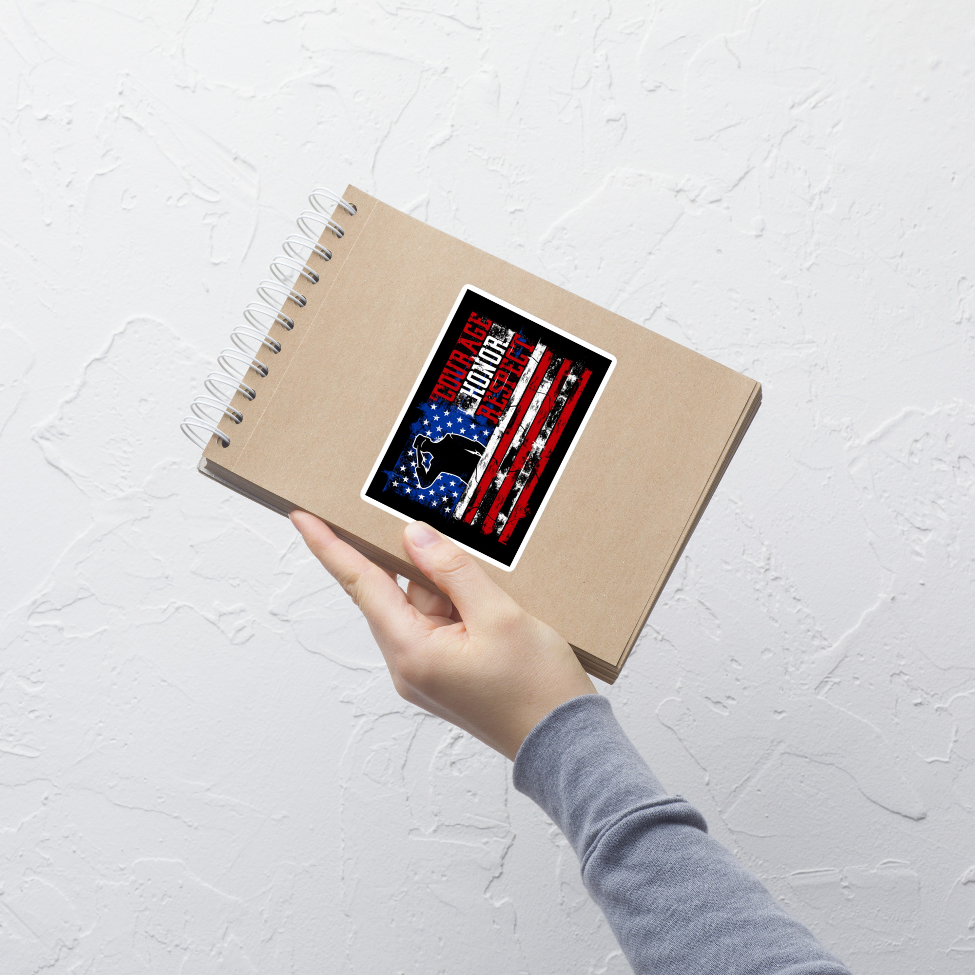  Courage Honor respect - Die-cut sticker view 2