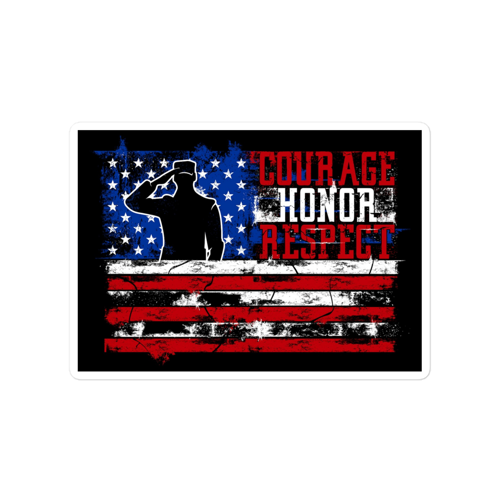  Courage Honor respect - Die-cut sticker view 3