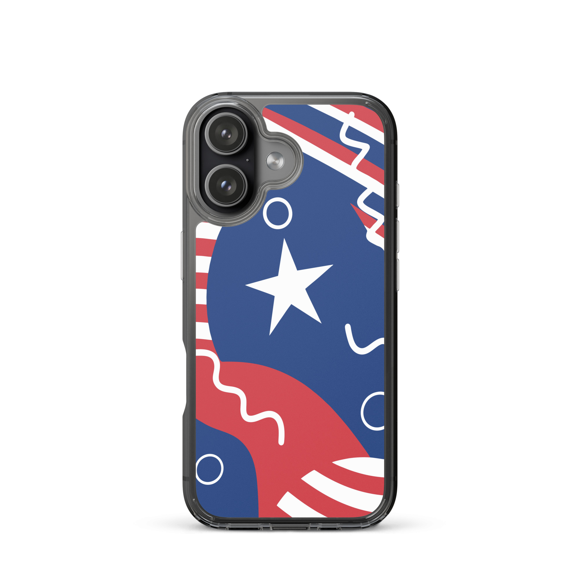 Stars And Stripes - Clear Plastic Case for iPhone 15-17