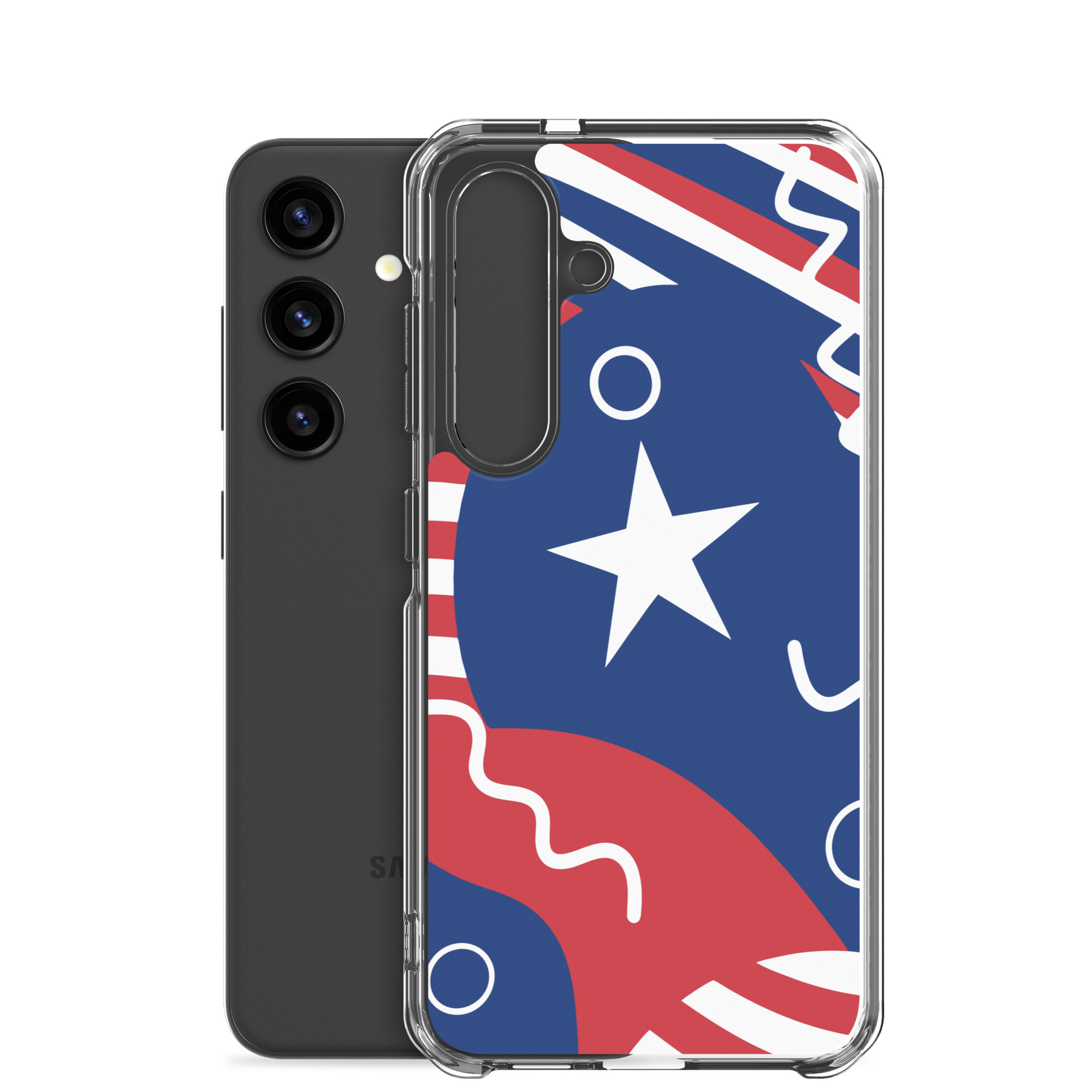  Stars And Stripes - Clear Case for Samsung S24-S26 view 2