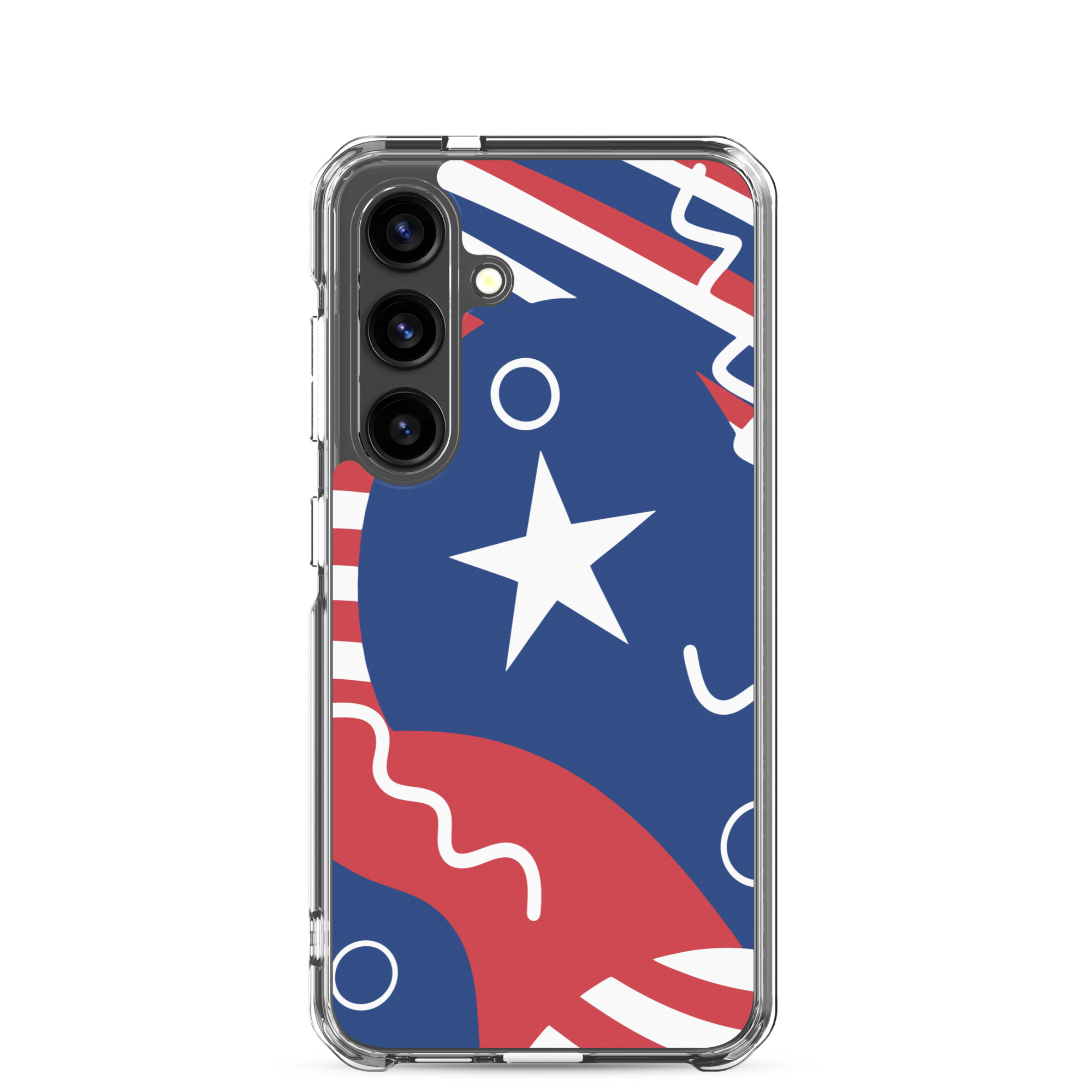  Stars And Stripes - Clear Case for Samsung S24-S26