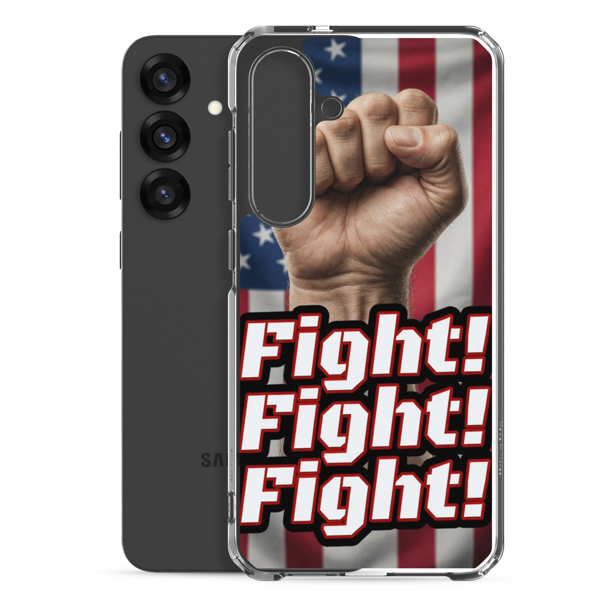 Fight Fight Fight - Clear Case for Samsung S24-S26 view 2