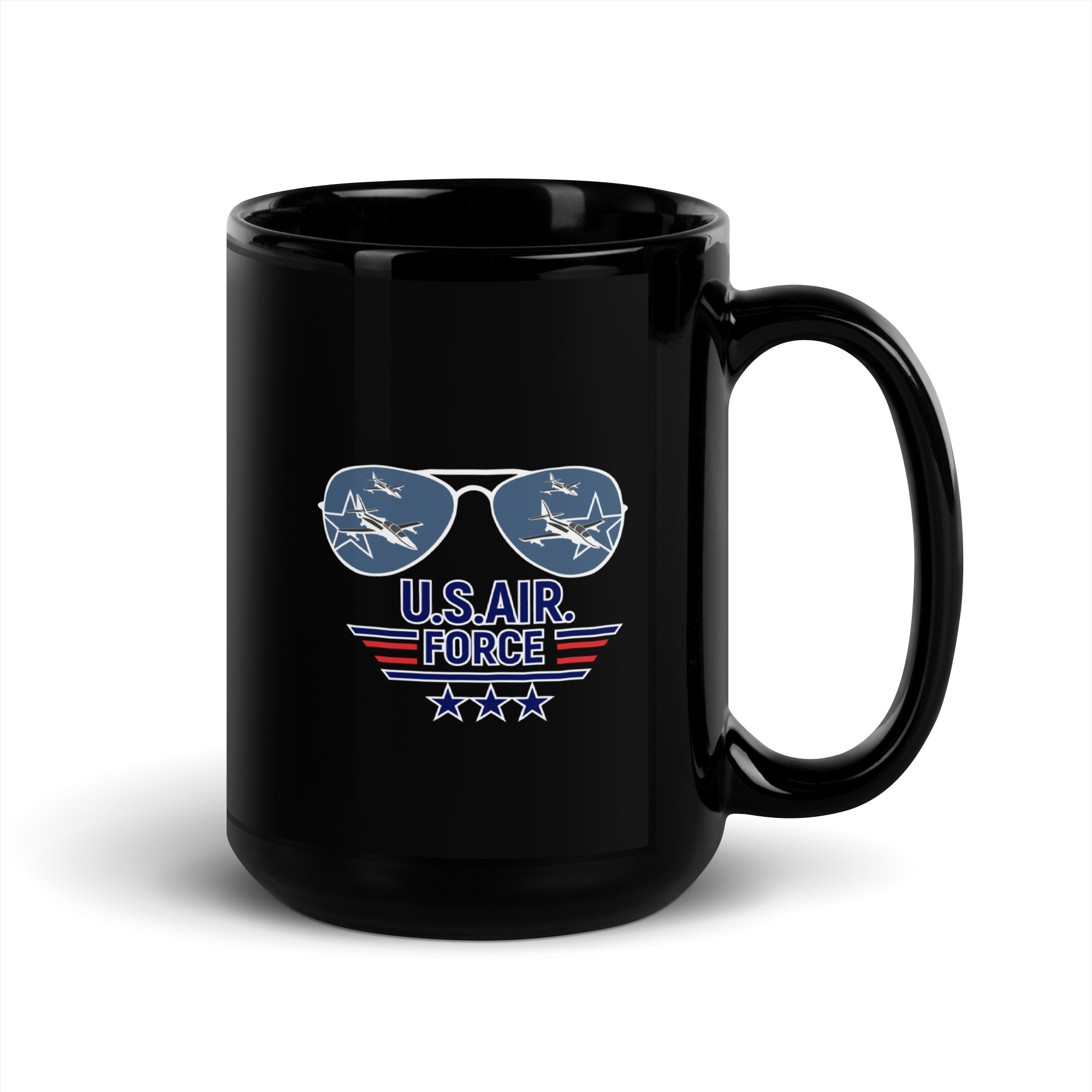 U.S. Air Force - Black Glossy Mug