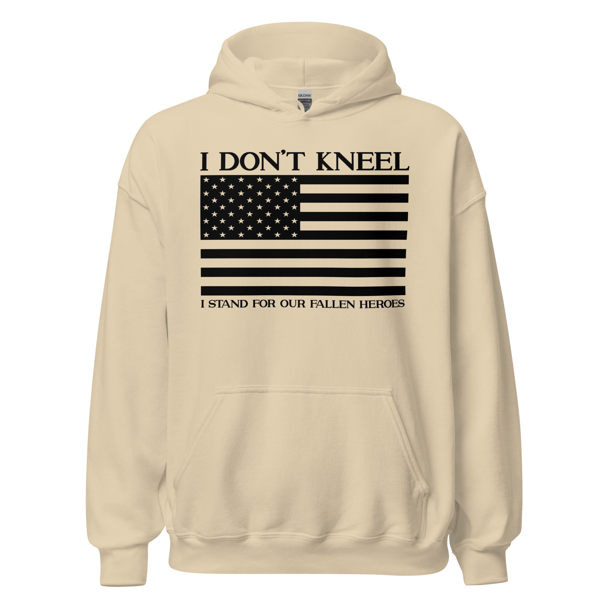 I don't Kneel I Stand - Unisex Hoodie in Sand