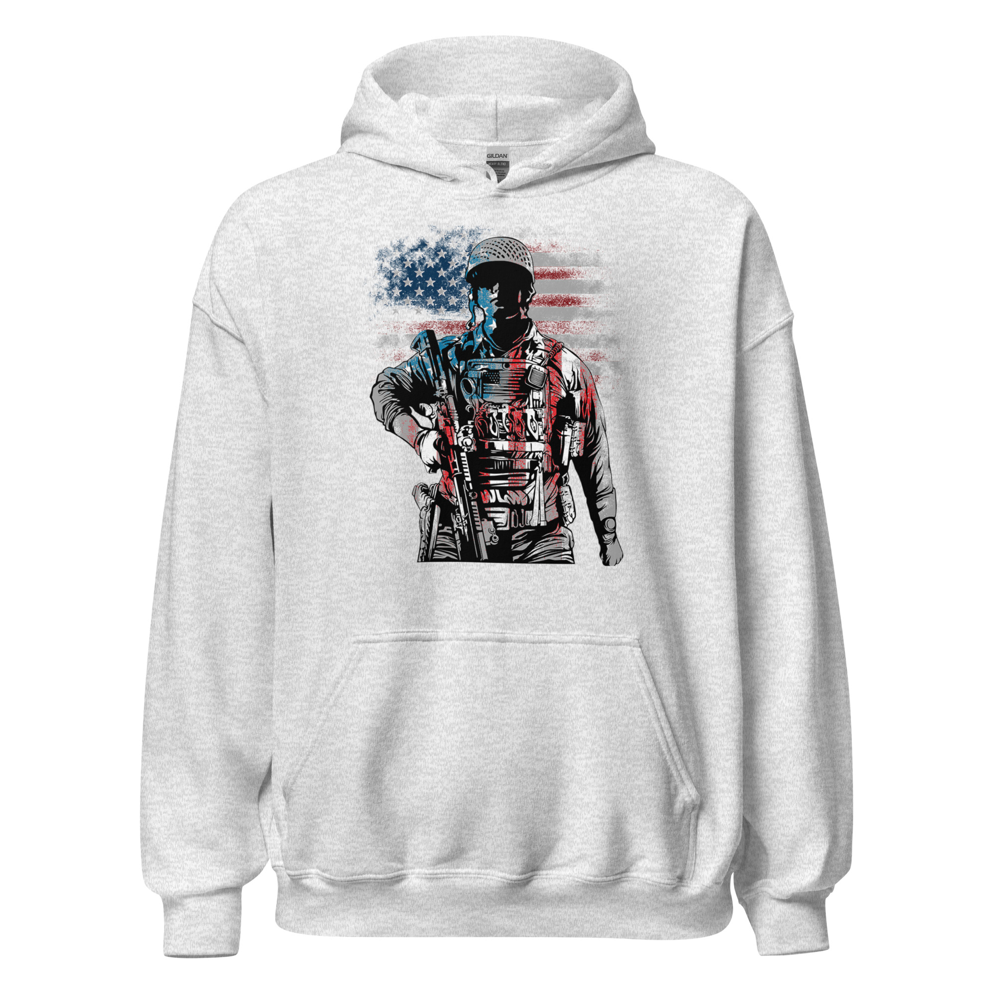 Patriot Veteran Light Colors - Unisex Hoodie in Ash