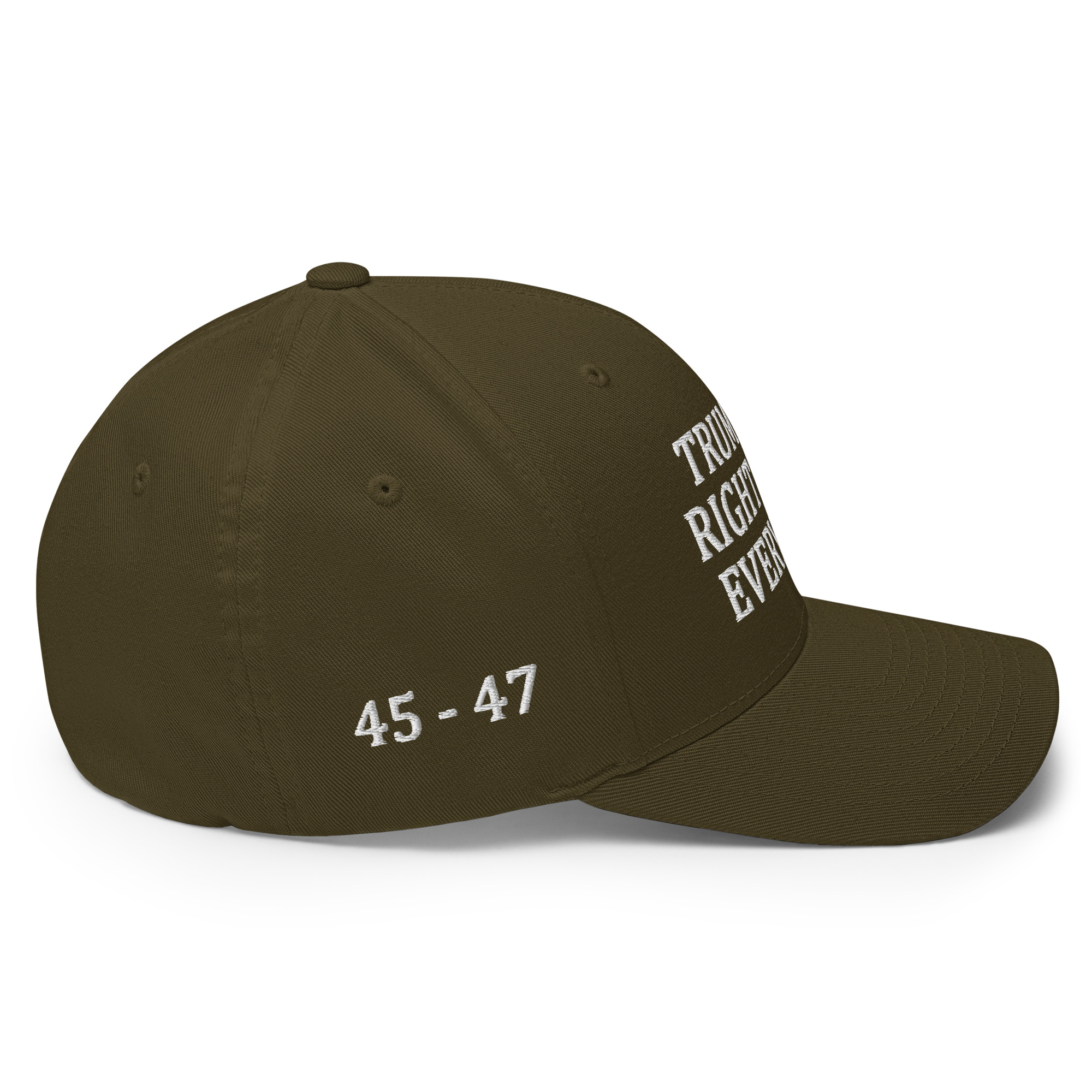 Trump Was Right 45-47 - Embroidered Closed-Back Hat view 5
