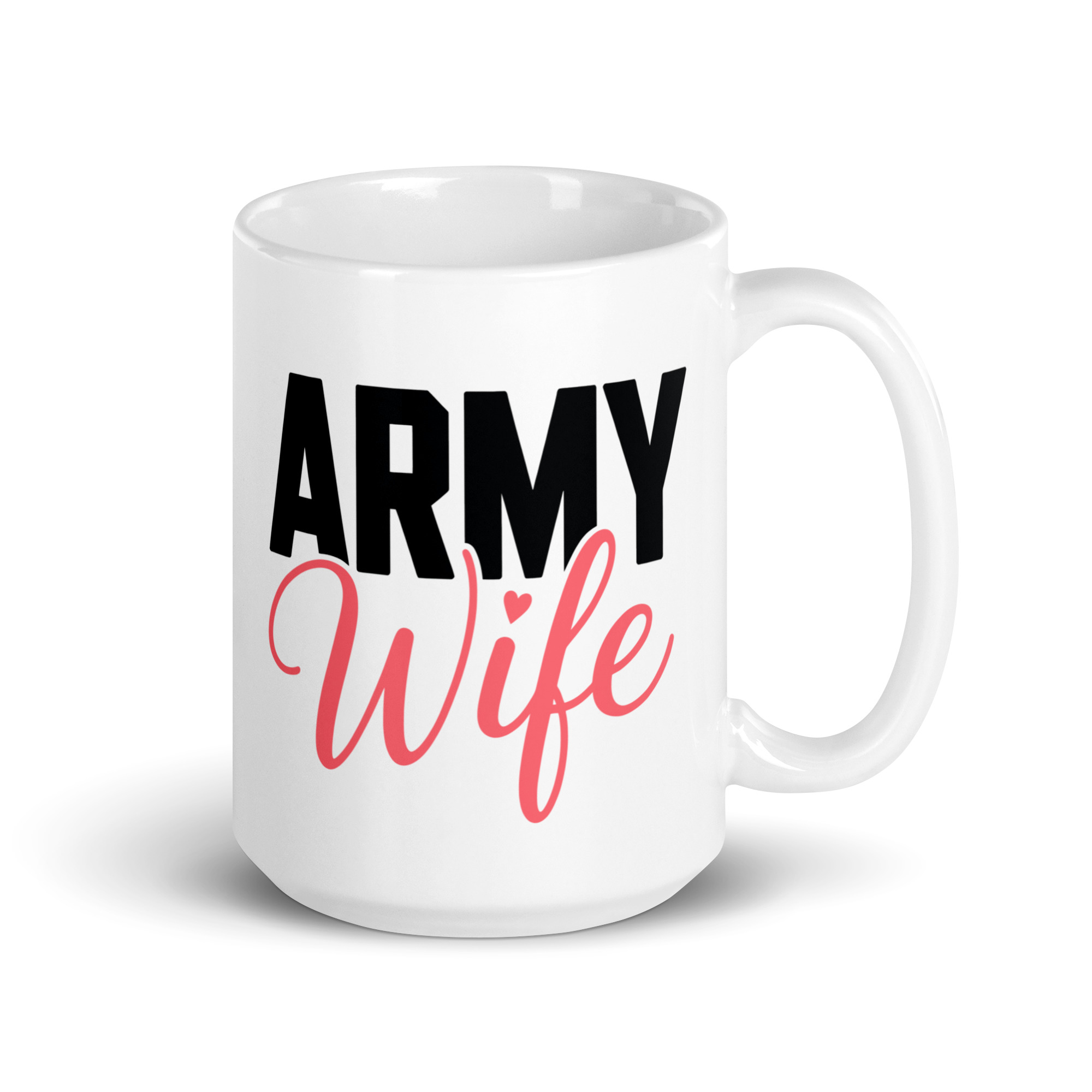 Army Wife - White glossy mug