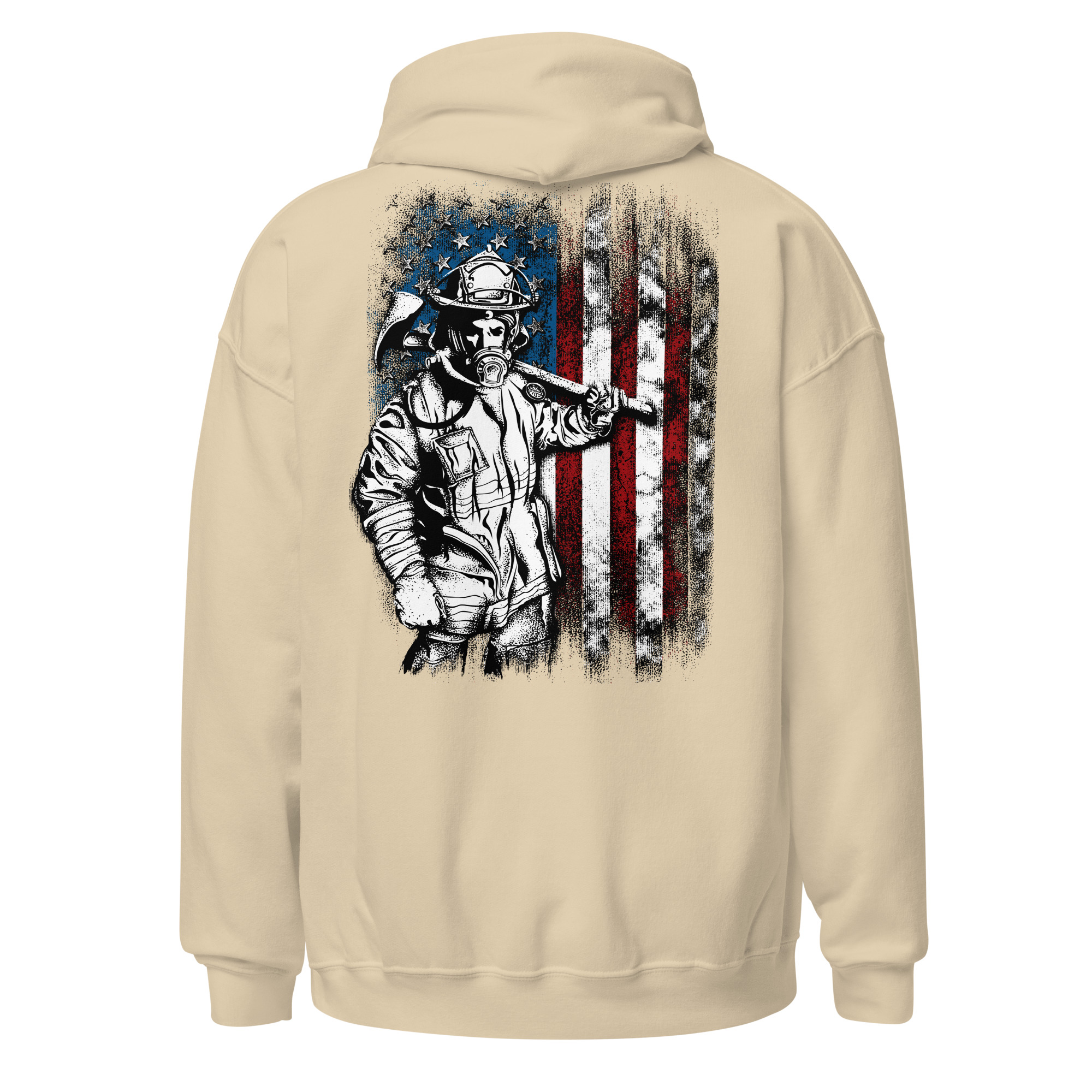 American Firefighter - Unisex Hoodie (Back Print Front Logo)