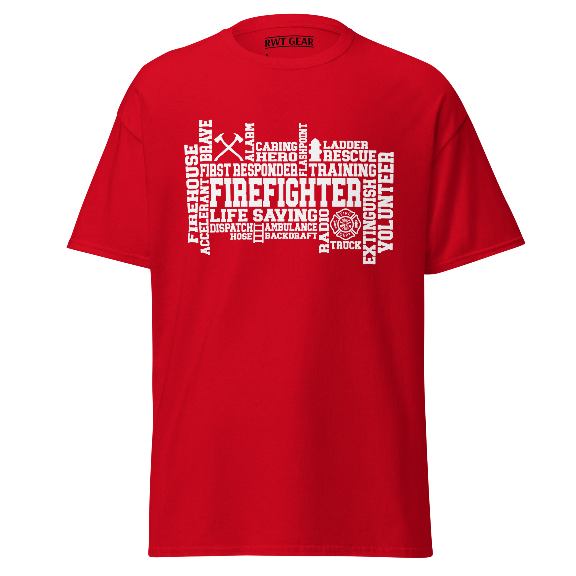 Firefighter Word Art - Graphic Tee