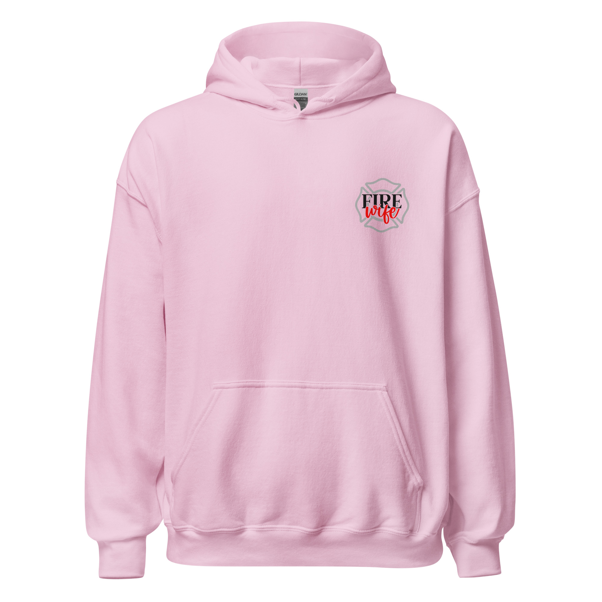Firefighter Wife - Unisex Hoodie (Back Print Front Logo) view 2