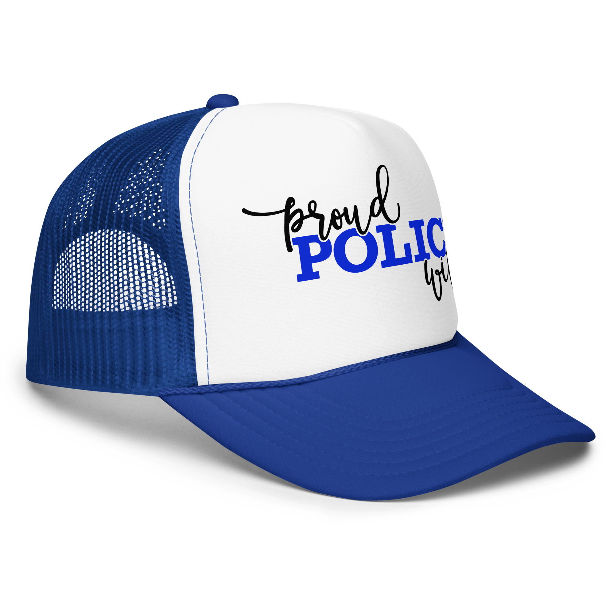 Proud Police Wife - Trucker Hat view 2