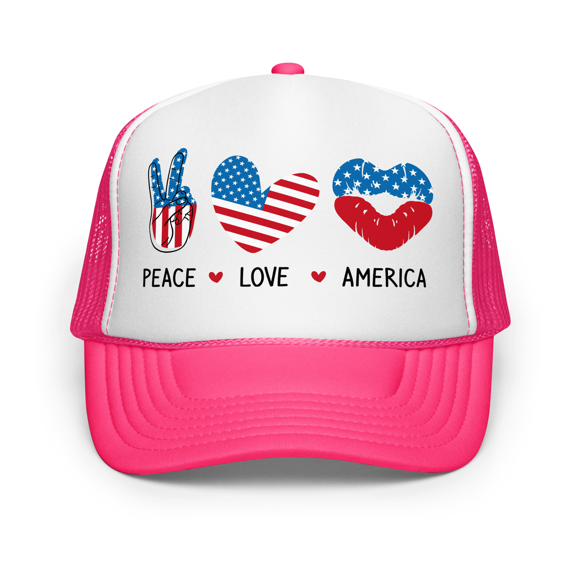 Peace Love America - Trucker Hat