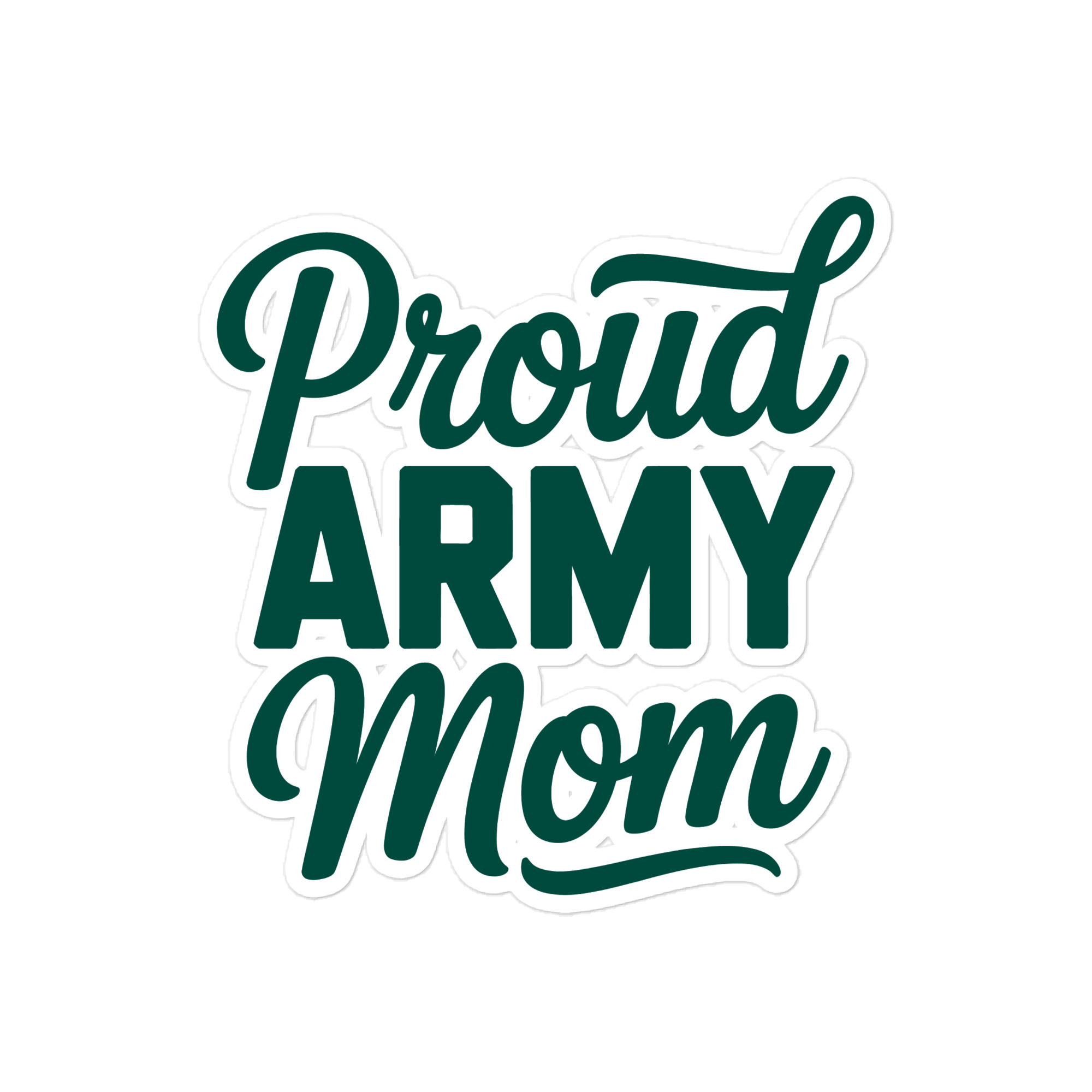 Proud Army Mom - Die-cut sticker view 2