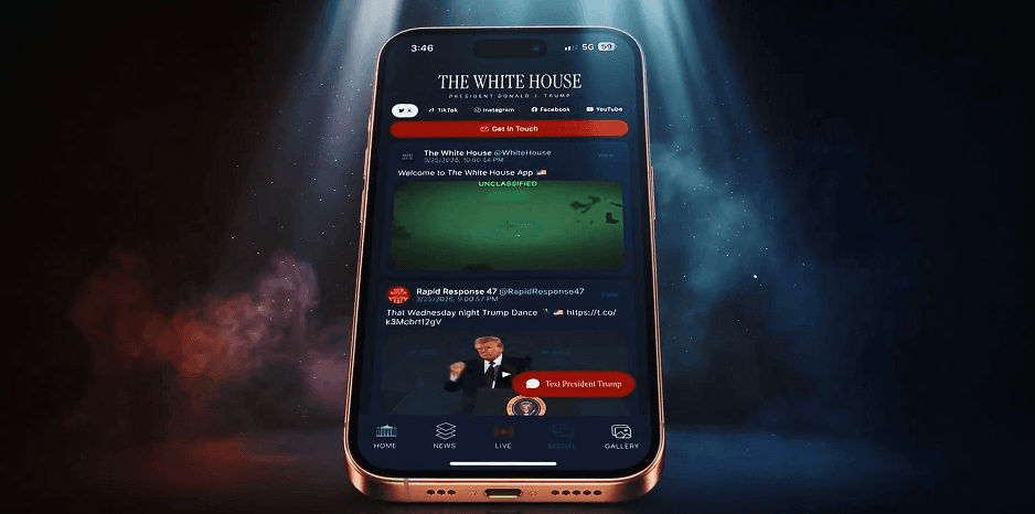 X Screenshot from video announcing release of the new White House App.