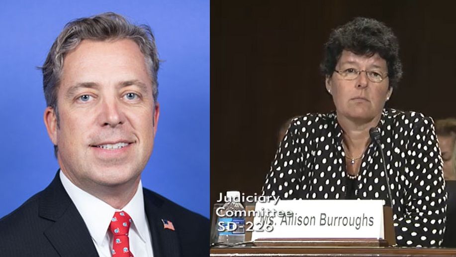 Rep. Andy Ogles (R-Tenn.) on left and Obama appointed Judge Allison D. Burroughs on right.